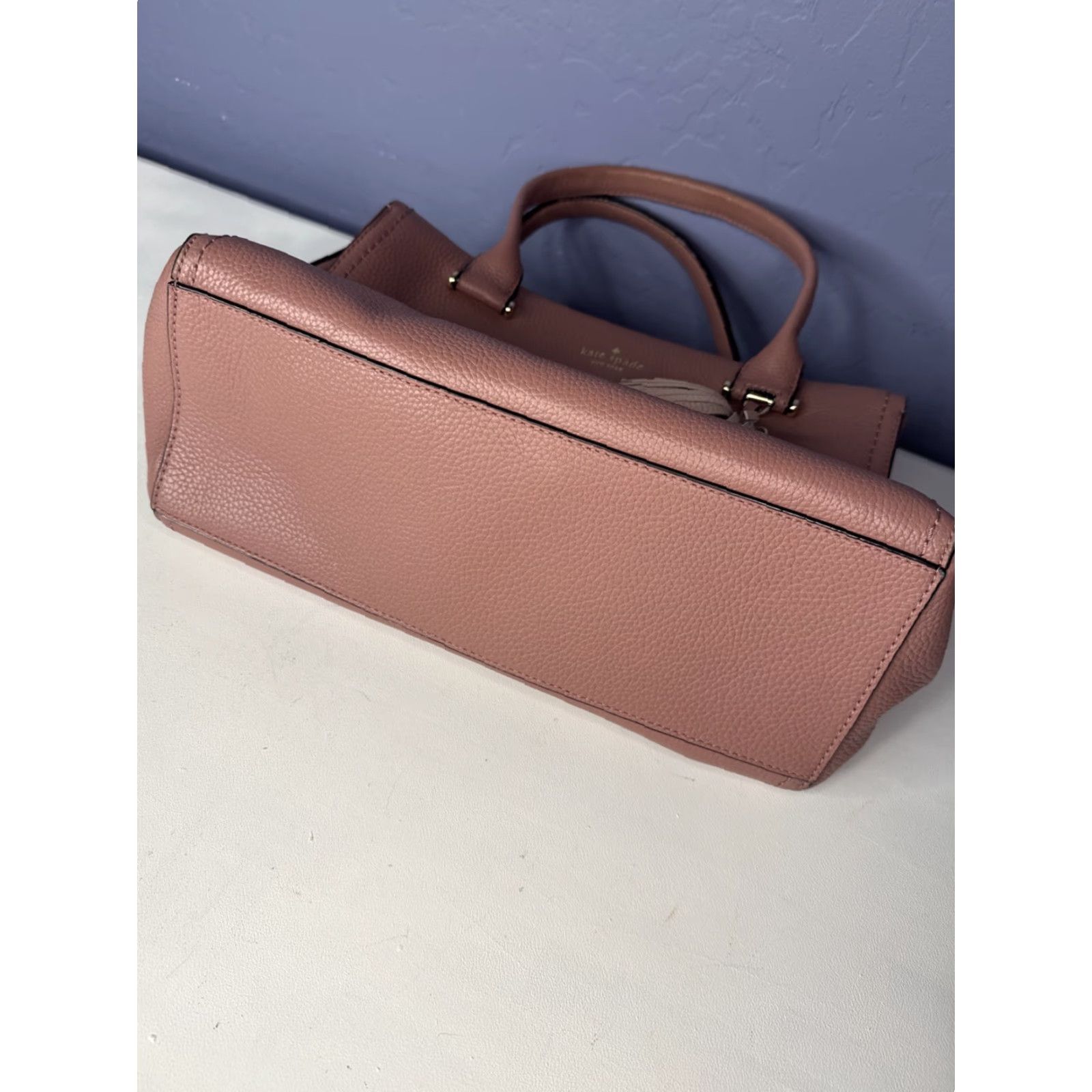Vintage VINTAGE Kate Spade Palmer Drive Maryam Large Satchel Nutmeg Pink Tassels Kate Spade New York Satchel/Top Handle Bag Women Large Leather Tassel Size ONE SIZE - 4 Thumbnail