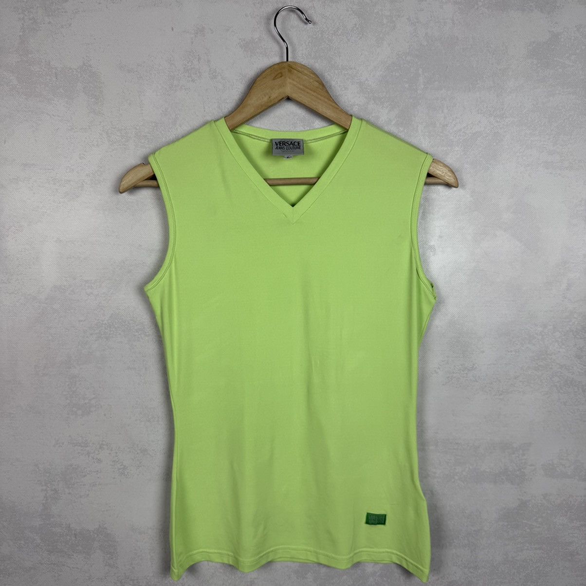 Versace × Versace Jeans Couture Versace Jeans Couture Women’s Nylon Acid Green Tank Top Size L / US 10 / IT 46 - 1 Thumbnail