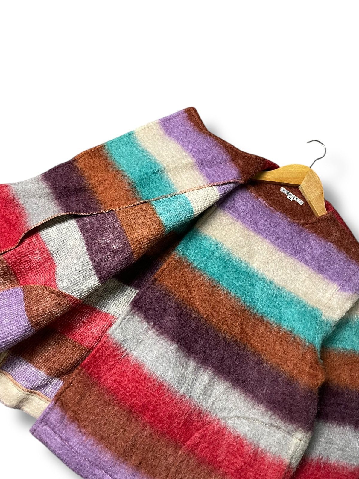 Japanese Brand × Vintage Japanese Brand Rainbow Knitted Coat (99) Size US M / EU 48-50 / 2 - 5 Thumbnail