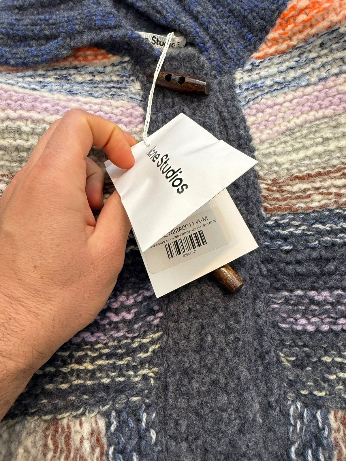 Acne Studios $1,140 Mouline Multicolor Yarn Wool Cardigan Toggle Size S / US 4 / IT 40 - 11 Thumbnail