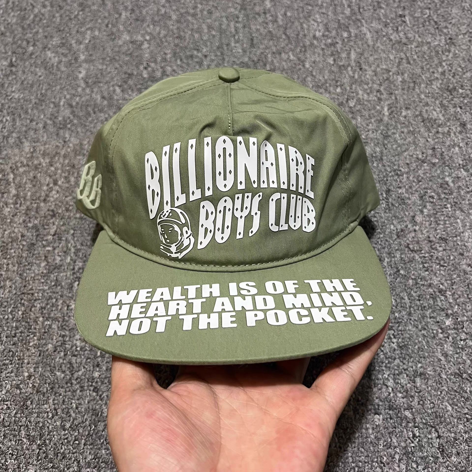 Billionaire Boys Club BBC Arch Logo Slogan Flat Brim Baseball Cap Q7 Size ONE SIZE - 1 Thumbnail