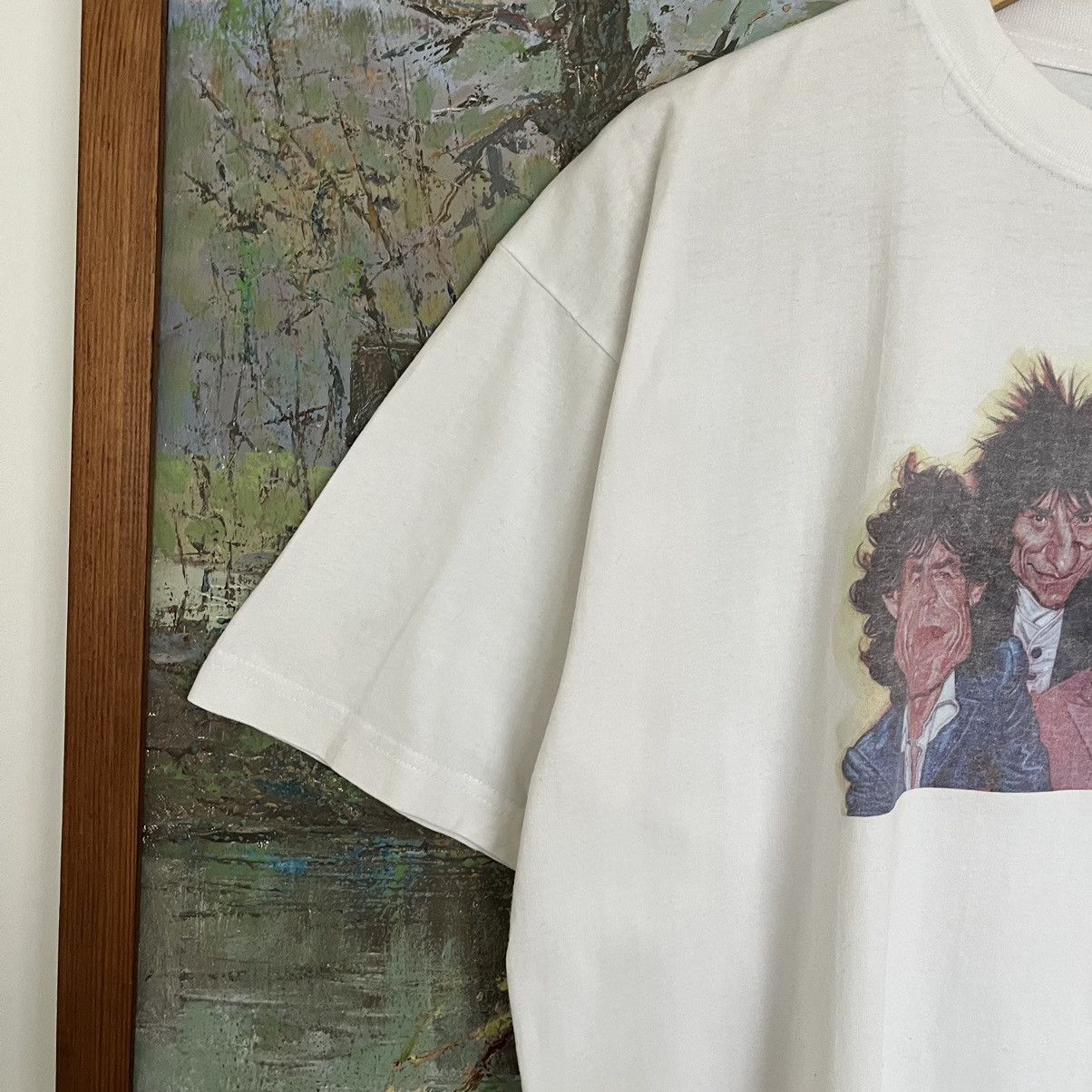 Band Tees × Vintage Vintage Rolling Stones caricature tshirt Size US L / EU 52-54 / 3 - 4 Thumbnail