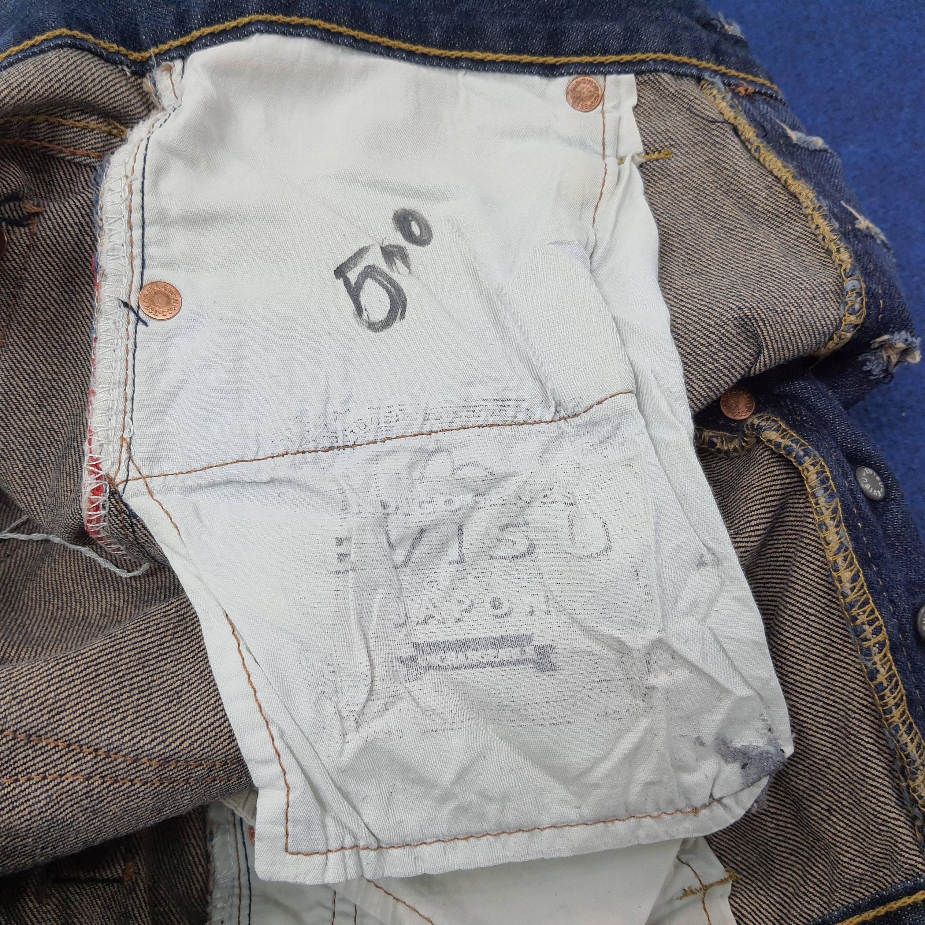 Japanese Brand Vintage Evisu Selvedge Japan Custom Daicock Jeans C244N11 Size US 32 / EU 48 - 12 Thumbnail