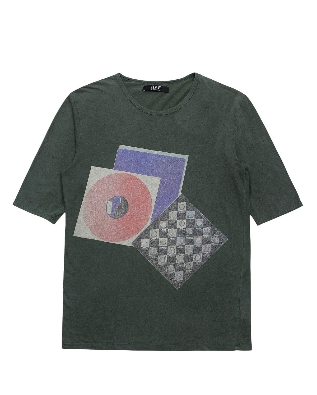 Raf Simons 2000S SAMPLE RAF BY RAF SIMONS ABSTRACT GEOMETRIC PRINT TEE Size US M / EU 48-50 / 2 - 1 Thumbnail