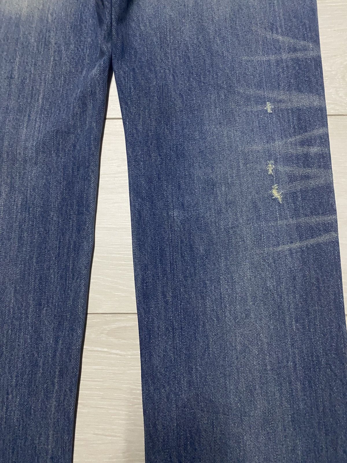 Japanese Brand Vintage Japanese Brand Whisker Distressed Skinny Jeans Size US 32 / EU 48 - 12 Thumbnail