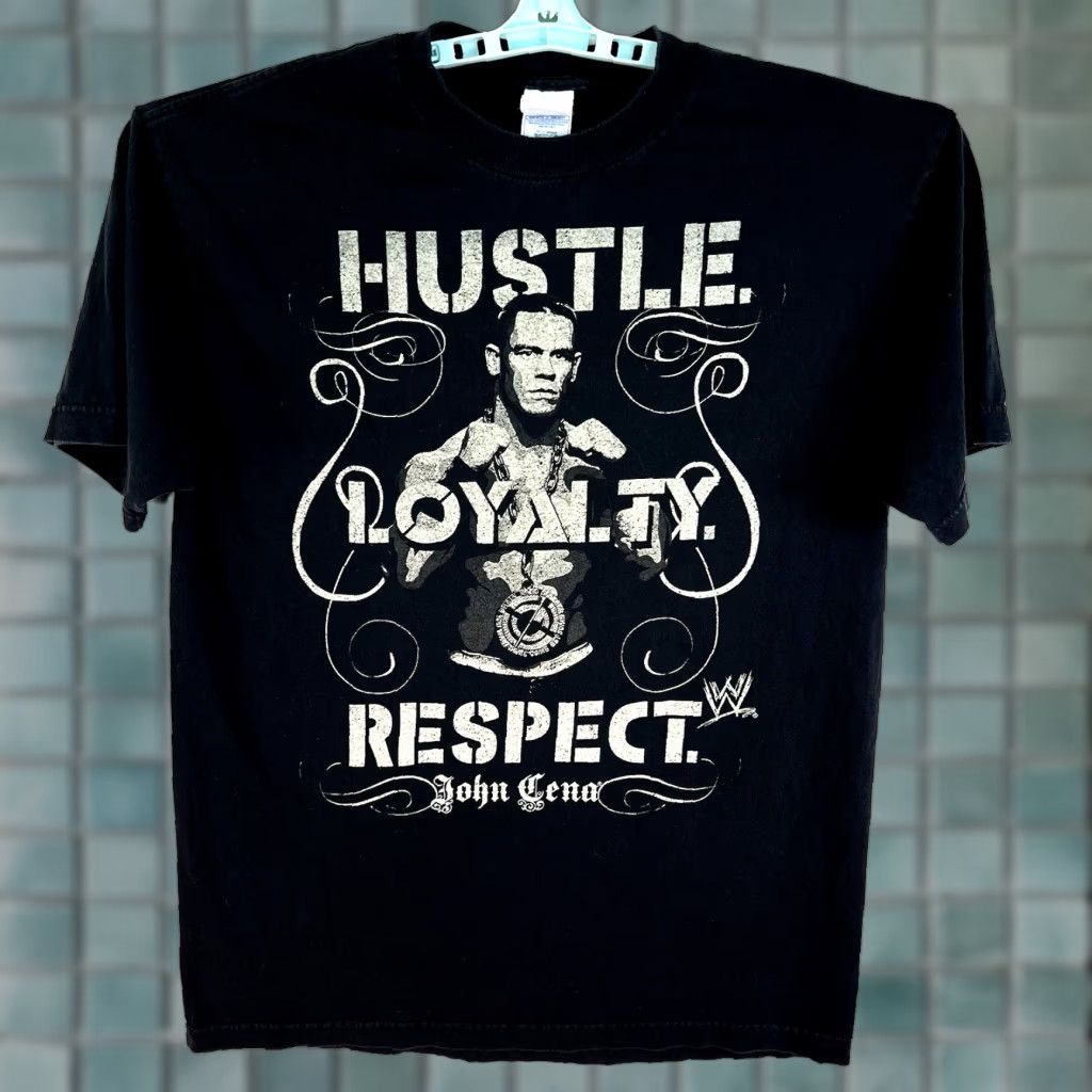 Vintage VINTAGE WWE John Cena T-Shirt Men Size L Black Graphic Print Sports 2000s Size US L / EU 52-54 / 3 - 1 Thumbnail