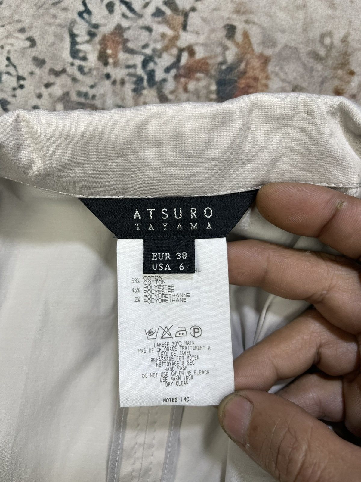 ATSURO TAYAMA Atsuro Tayama Cream Belt Tie Waist Blazer Size M / US 6-8 / IT 42-44 - 12 Thumbnail