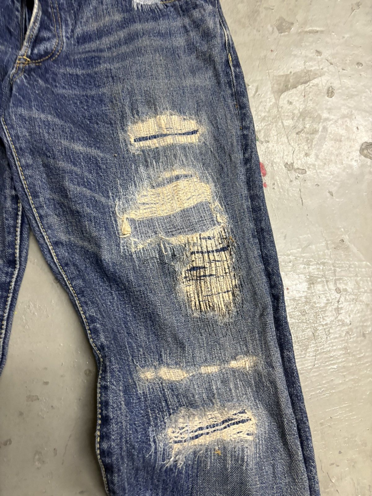 Johnbull JOHNBULL COMPANY Multi Pocket Wash Unique Two Tone Jeans Size US 32 / EU 48 - 7 Thumbnail