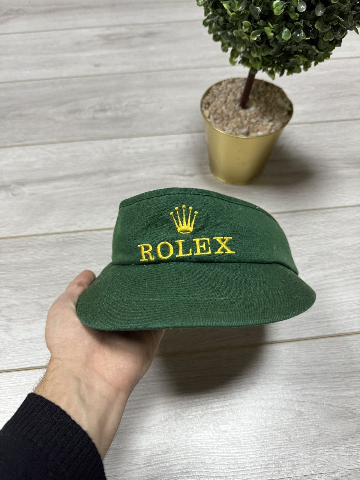 Rolex Rolex made in USA vintage visor cap hat big logo Size ONE SIZE - 3 Thumbnail