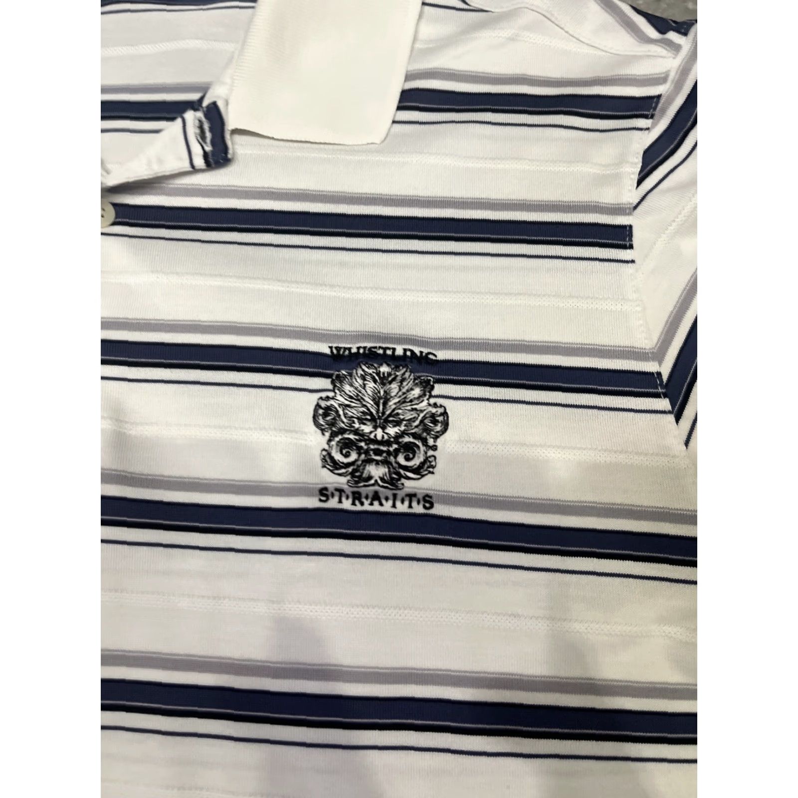Nike Nike Golf Polo Shirt Mens White 100% Cotton Whistling Straits Logo Nike Tiger Woods Collection M size Size US M / EU 48-50 / 2 - 2 Thumbnail