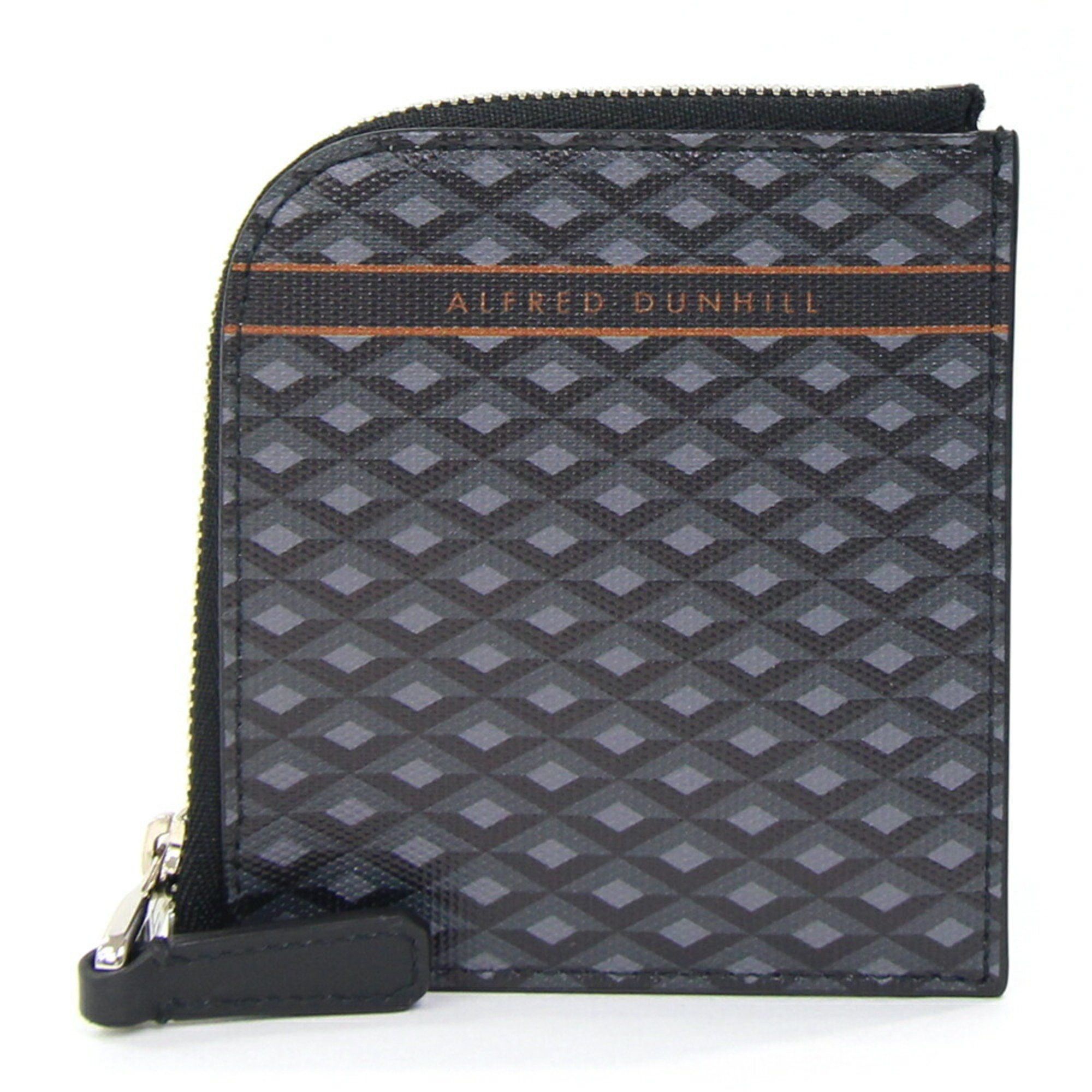 Alfred Dunhill Dunhill Coin Case Engine Turn DU19F2005CC030 Grey Black PVC Leather Purse Mini Wallet Compact Men's dunhill Size ONE SIZE - 1 Thumbnail