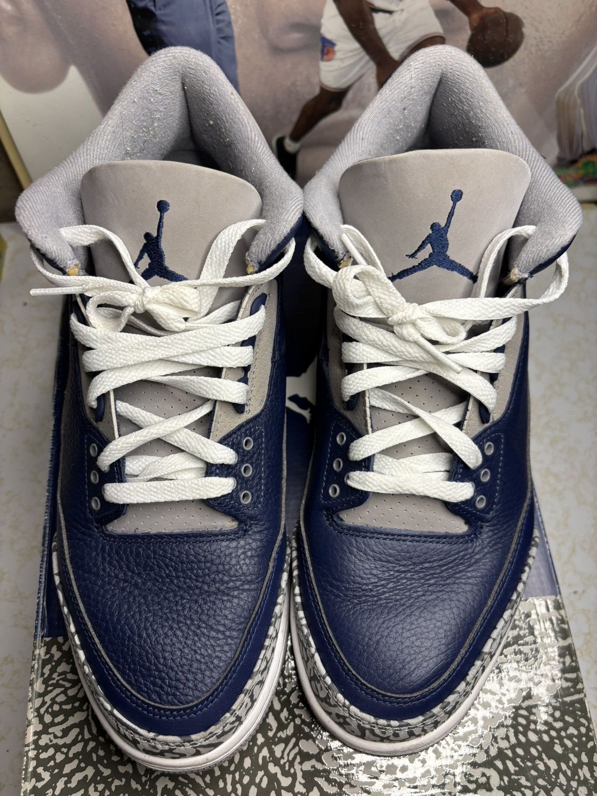 Jordan Brand Air Jordan 3 Retro Georgetown Size US 11 / EU 44 - 2 Thumbnail