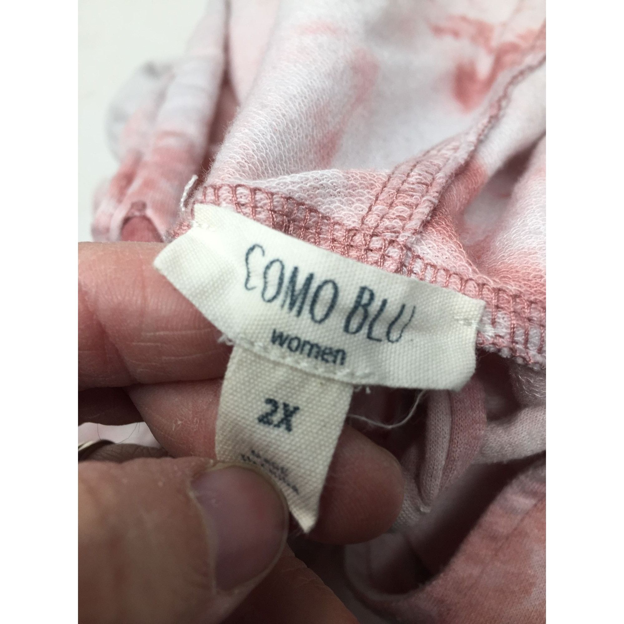 Other Como Blu Womens Size 2X Pink Tie Dyed Hoodie that ties in th Size XXL / US 16-18 / IT 52-54 - 2 Thumbnail