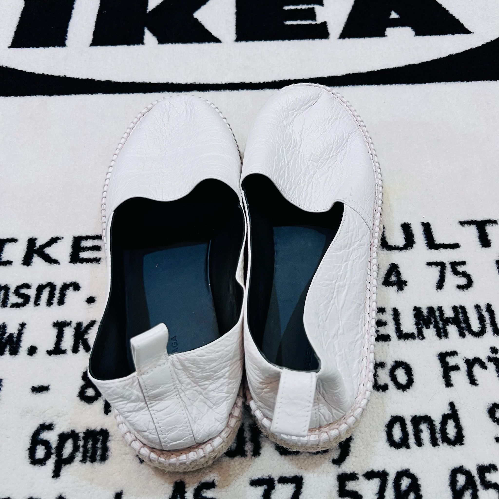 Balenciaga Balenciaga White Leather Platform Espadrilles Size US 10 / EU 43 - 4 Thumbnail
