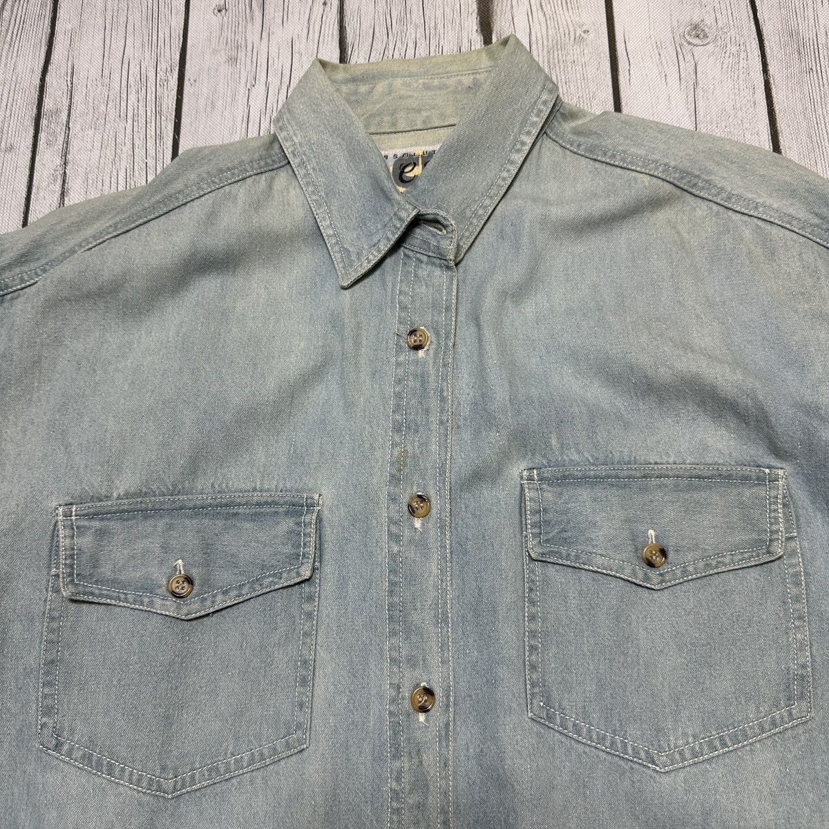 Vintage Vintage denim shirt Size US M / EU 48-50 / 2 - 4 Thumbnail
