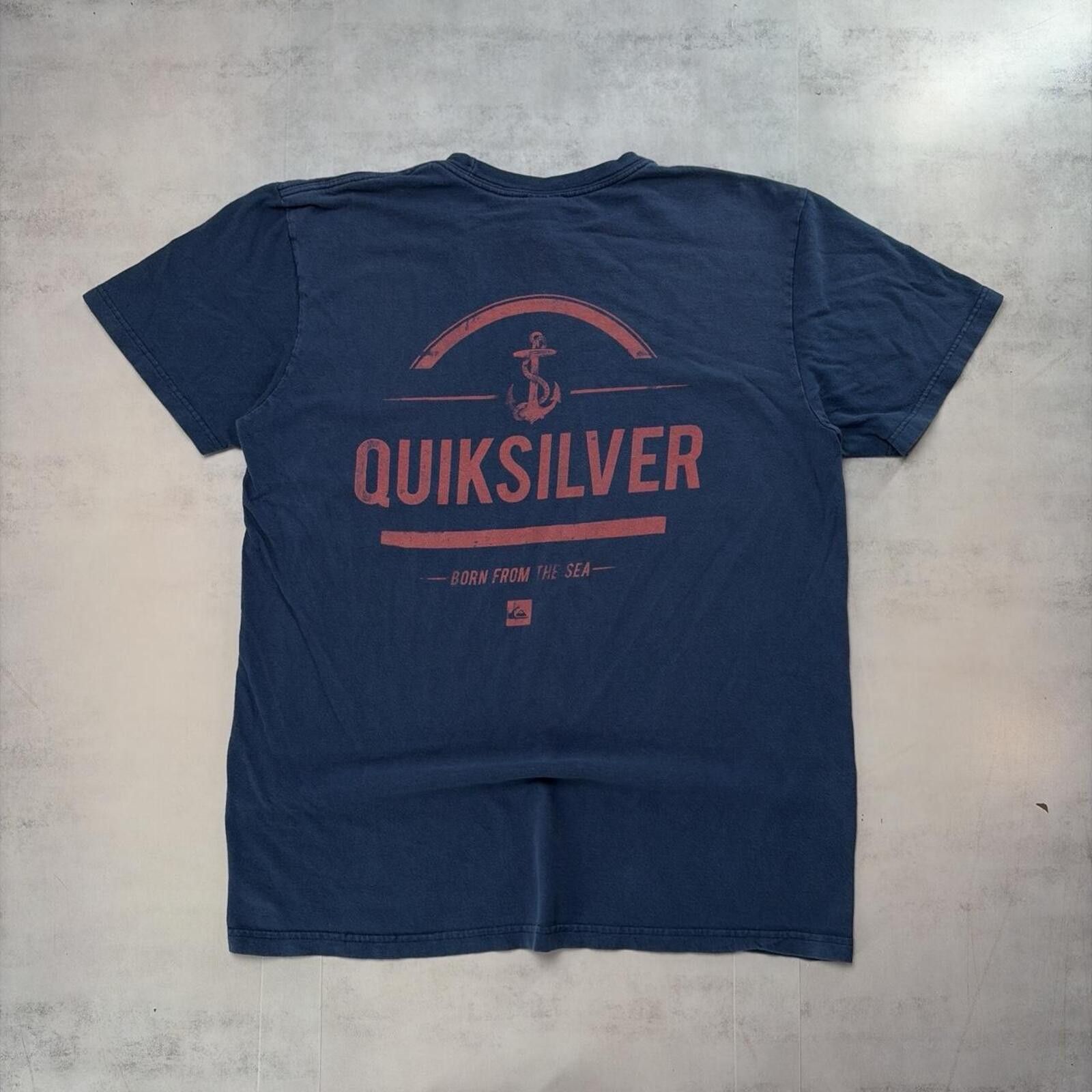 Quiksilver Y2K Navy Quiksilver Surf Grunge Skater T-Shirt Size US L / EU 52-54 / 3 - 2 Thumbnail