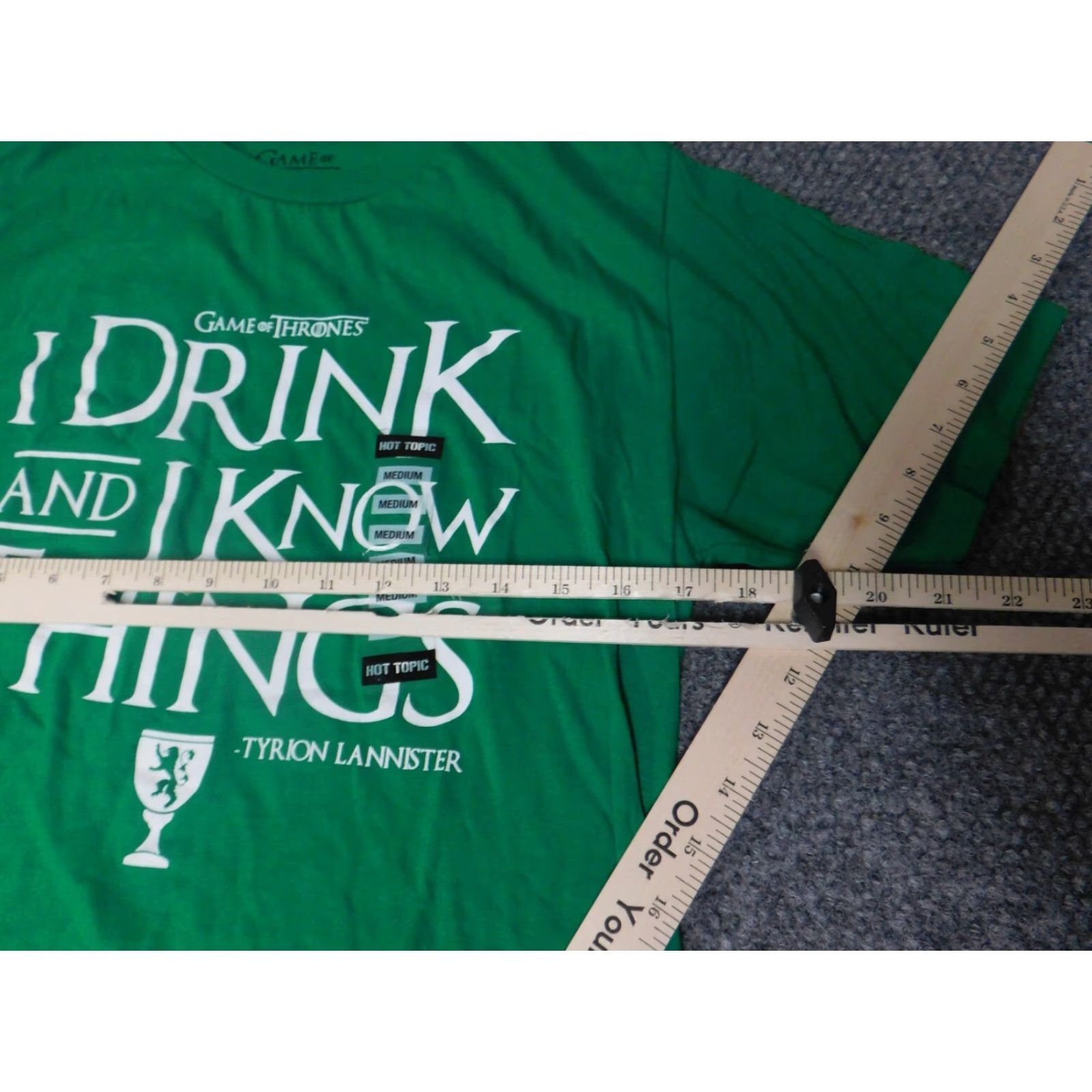 Vintage Game Of Thrones Mens T-Shirt Short Sleeve Crew Neck Green M Cotton Spandex Logo Graphic Print Classic Vintage: No (Regular) Adults Mens Shirt Size US M / EU 48-50 / 2 - 4 Thumbnail