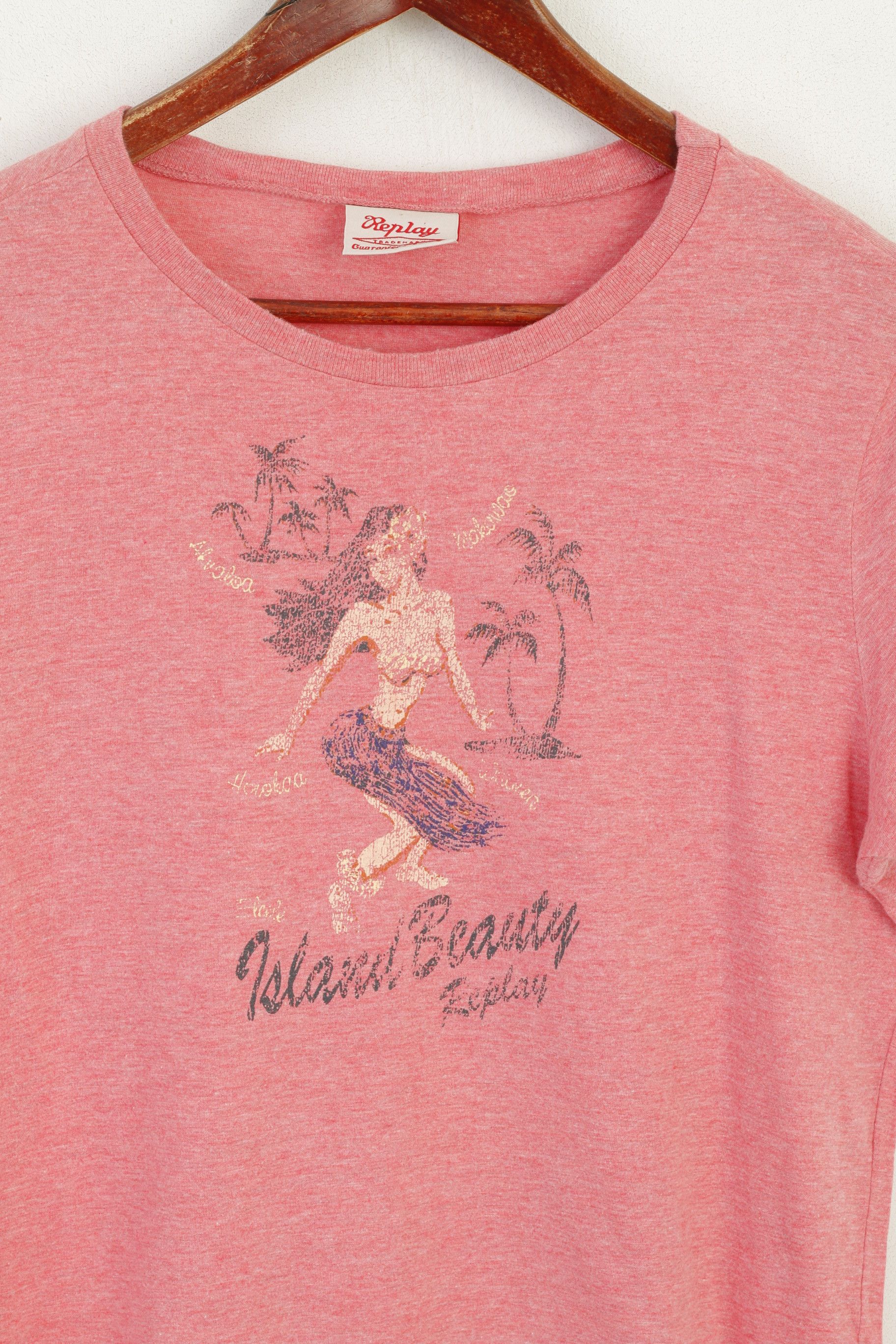 Replay Replay Men L Shirt Pink Cotton Island Beauty 6216 Size L / US 10 / IT 46 - 5 Thumbnail