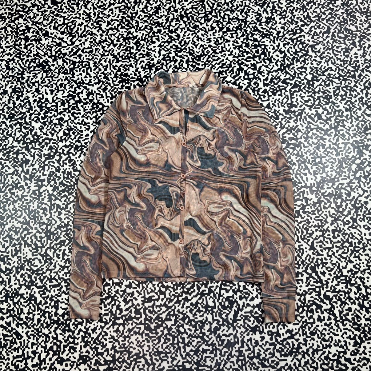 Japanese Brand Vintage Y2K Japanese Style Mesh Retro Longsleeve 90s Style Size S / US 4 / IT 40 - 3 Thumbnail