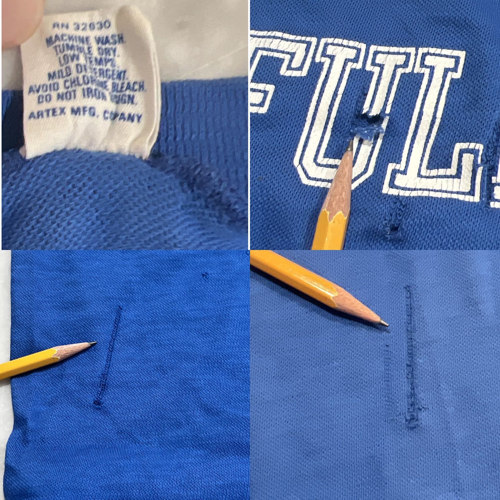 Vintage VINTAGE Artex Jersey Shirt S 3/4 Sleeve Blue Cal-State Fullerton Raglan Graphic Tee Thrash 1970s Mens/Womens Size US S / EU 44-46 / 1 - 10 Thumbnail
