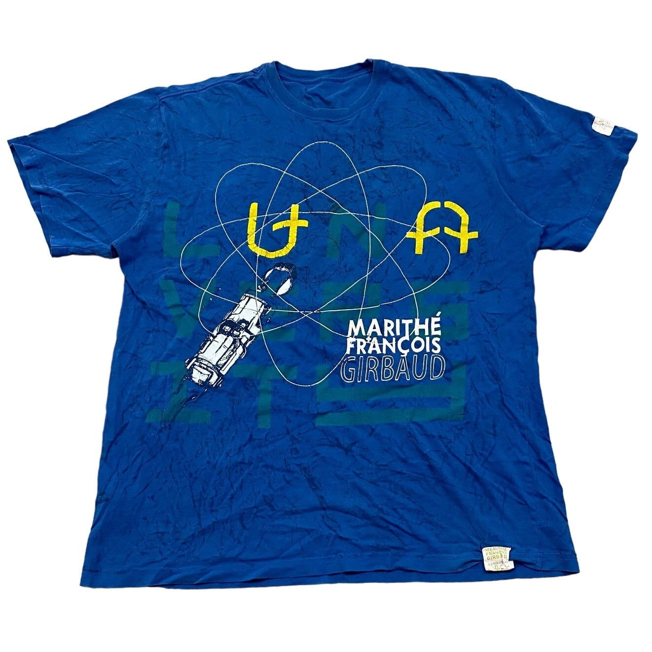 Marithe + Francois Girbaud × Vintage Marithe Francois Girbaud Y2K Atom Lunaversity T Shirt Men XL Size US XL / EU 56 / 4 - 1 Thumbnail