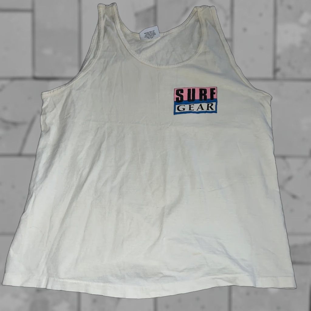 Vintage VINTAGE Surf Gear Muscle Shirt Mens Size M Beige 1980s T-Shirt Mens Size US M / EU 48-50 / 2 - 1 Thumbnail