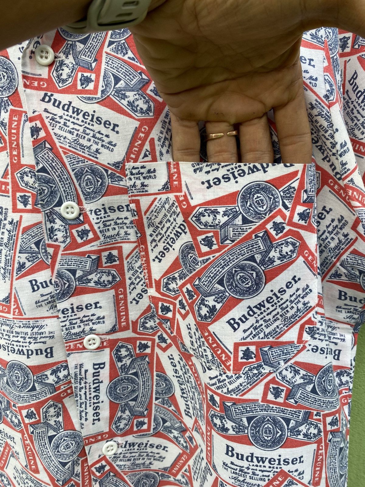 Budweiser Budweiser All Over Print AOP Vintage Short Sleeve Shirt Size US M / EU 48-50 / 2 - 7 Thumbnail
