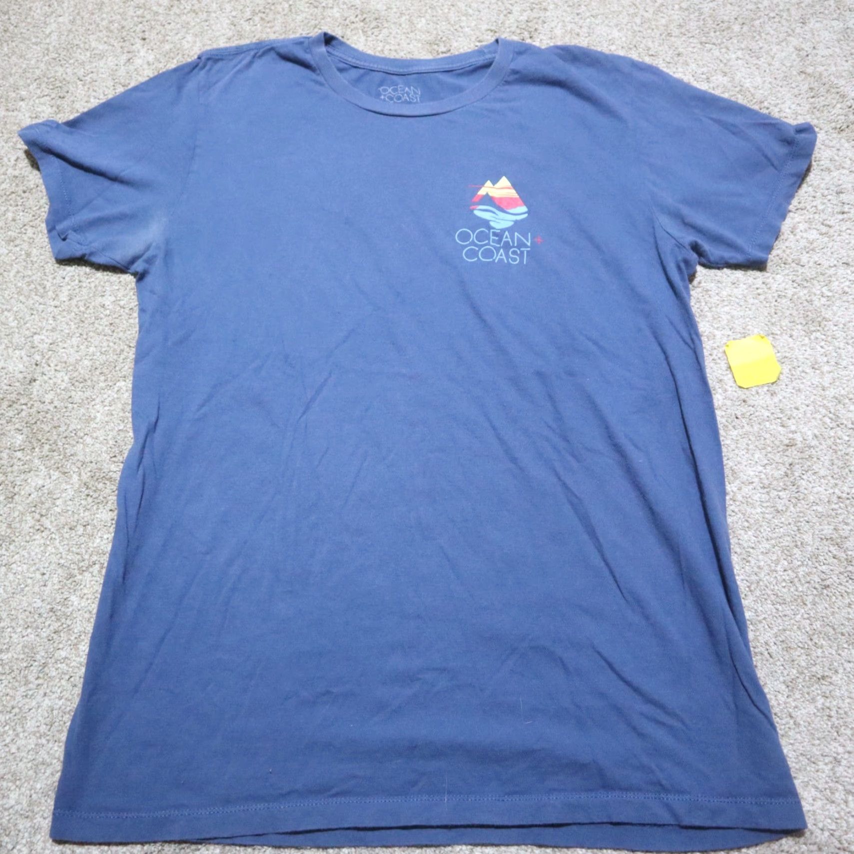 Vintage Ocean & Coast T-Shirt Men's Short Sleeve Hiking Camping Blue Adult M Graphic Print American Size US M / EU 48-50 / 2 - 3 Thumbnail