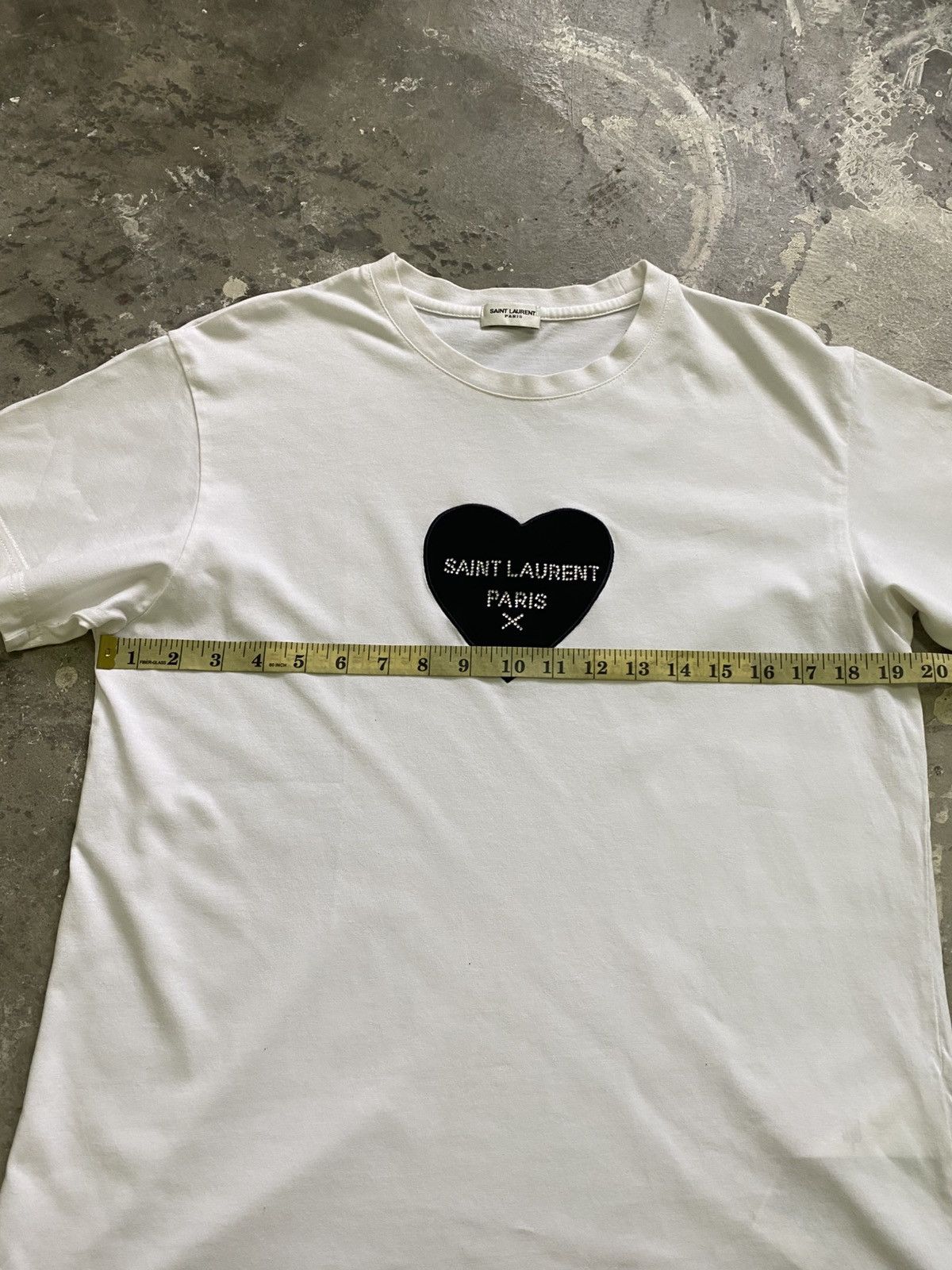 Hedi Slimane × Saint Laurent Paris Vintage Saint Laurent Paris Rhinestone Tee Size US M / EU 48-50 / 2 - 11 Thumbnail