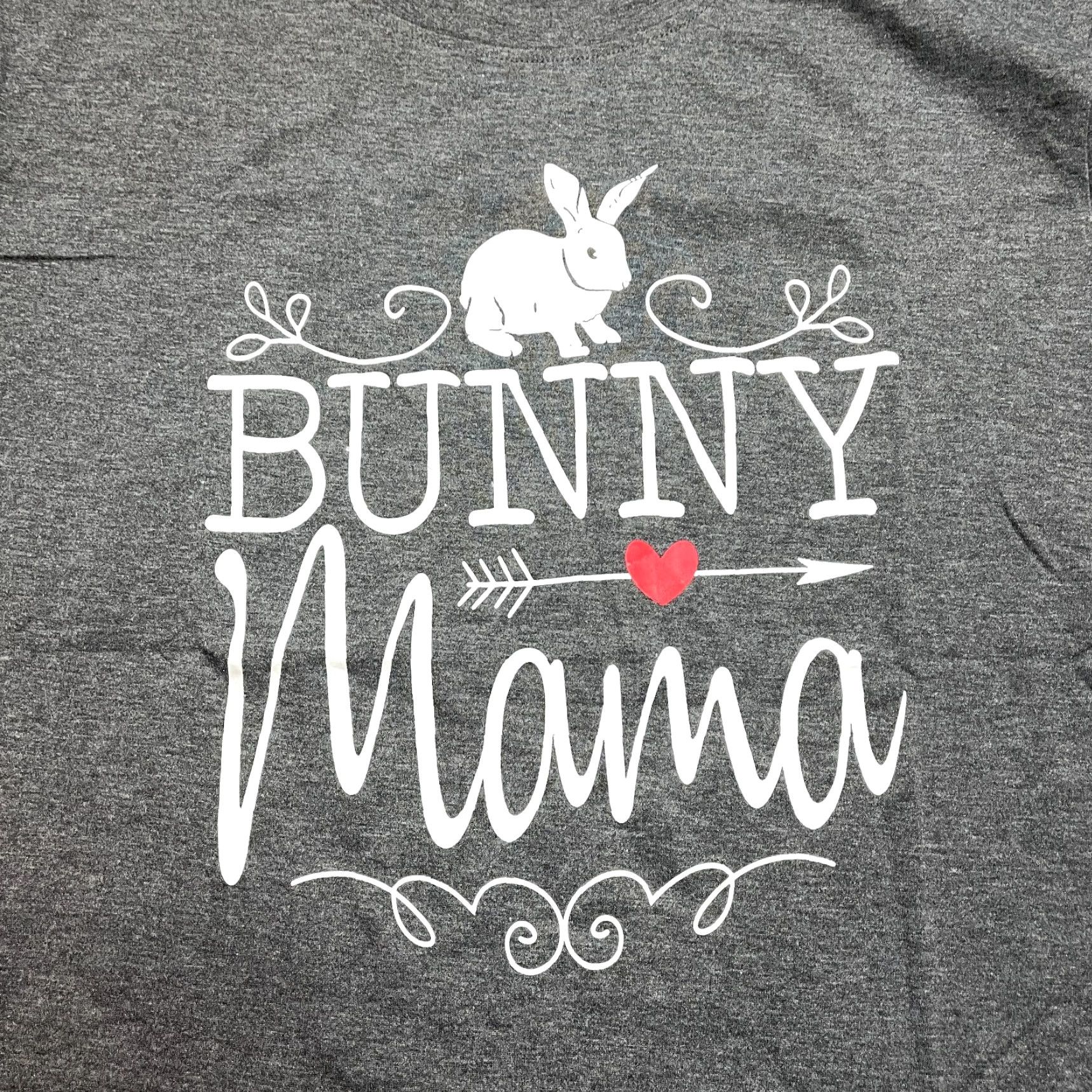 Logo 7 VINTAGE Unbranded Shirt Womens L Gray Bunny Mama Logo Short Sleeve Casual New NWOT Size L / US 10 / IT 46 - 2 Thumbnail