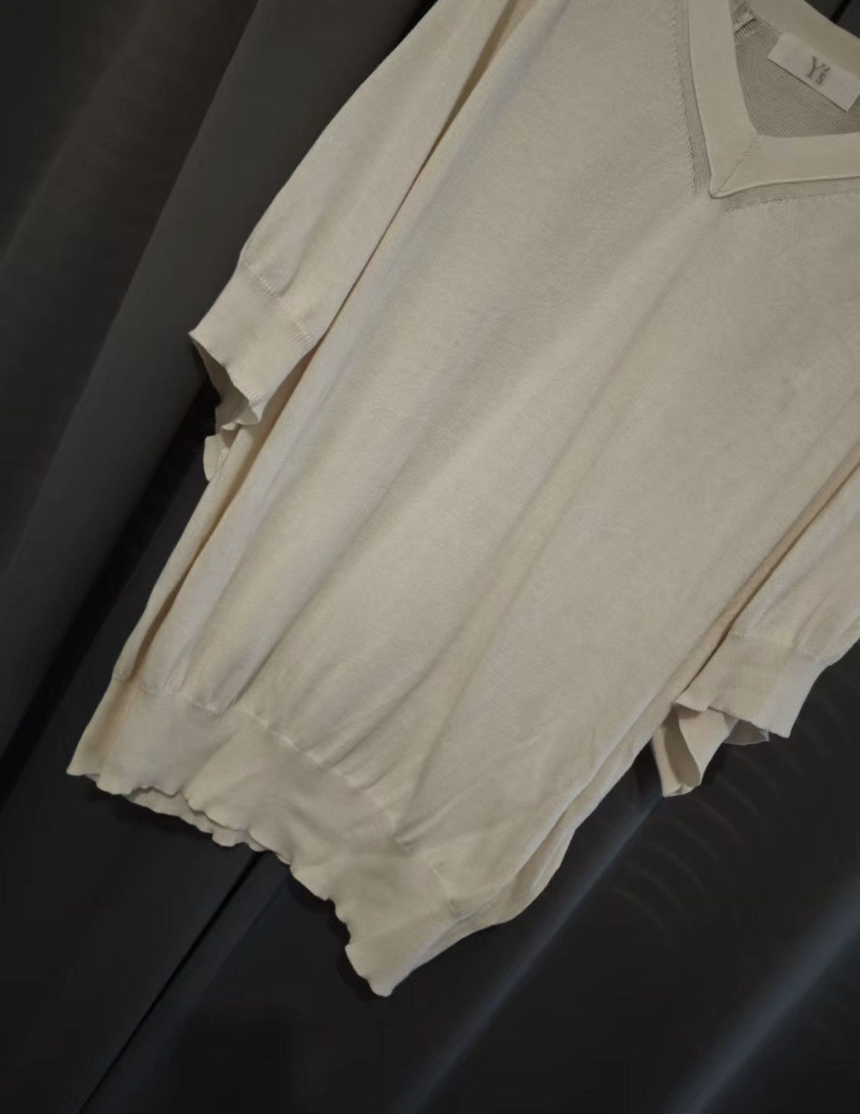 Yohji Yamamoto Yohji Yamamoto Y's Spring Loose V-Neck Short Sleeve Knit Size US S / EU 44-46 / 1 - 4 Thumbnail