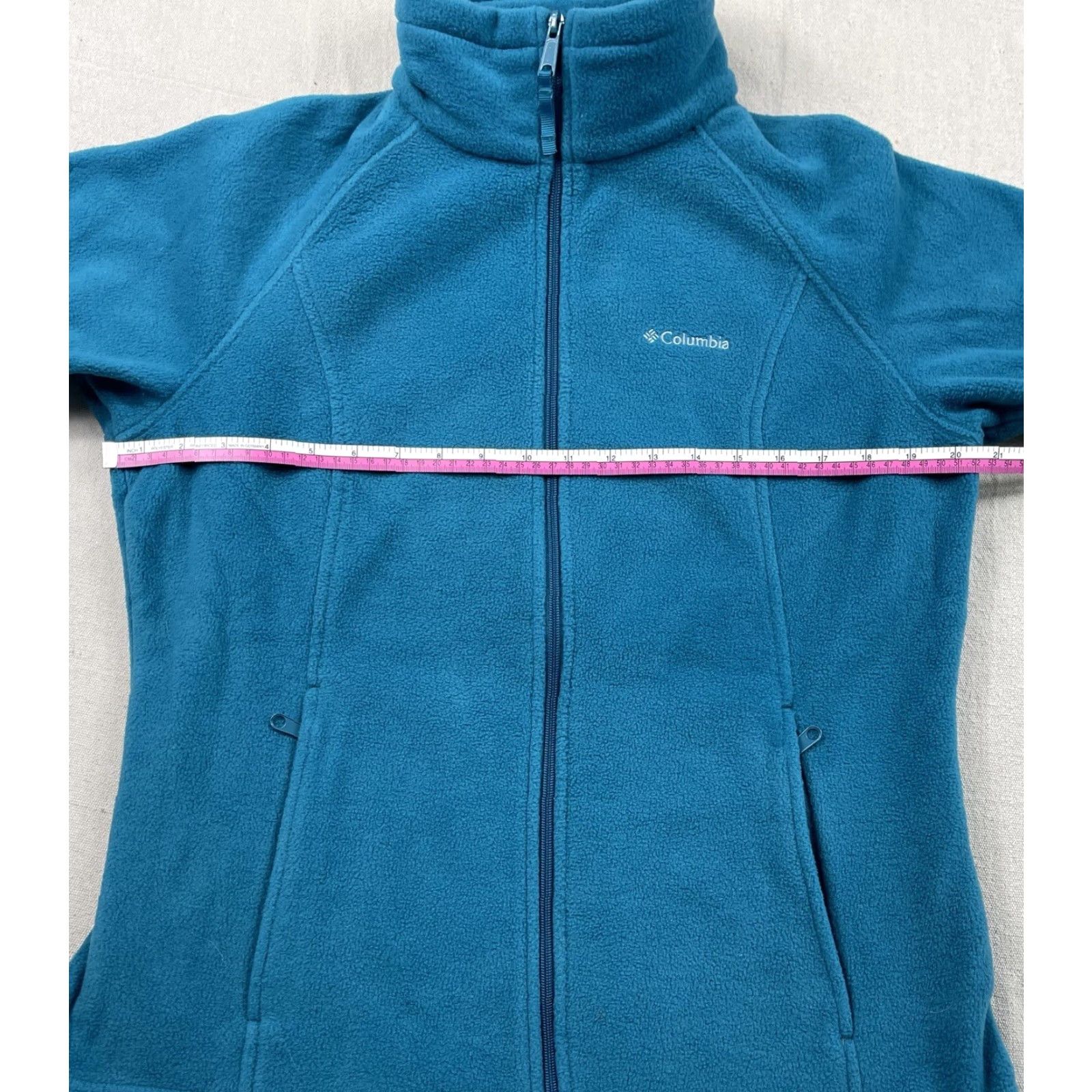 Altea Columbia Fleece Jacket Women’s L Blue Full Zip Ski Pockets Teal 90s Outdoor Casual Winter Men? Women? Size L / US 10 / IT 46 - 4 Thumbnail
