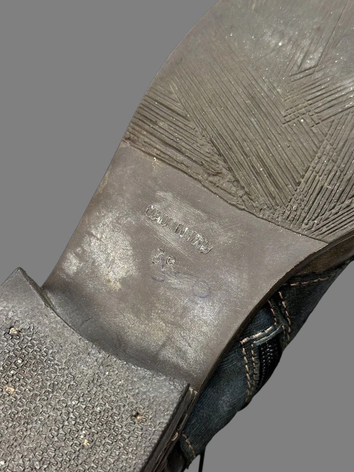 14th Addiction AS 98 Style Italian Leather Boots with Metal Zip Detail Size US 9 / IT 39 - 11 Thumbnail
