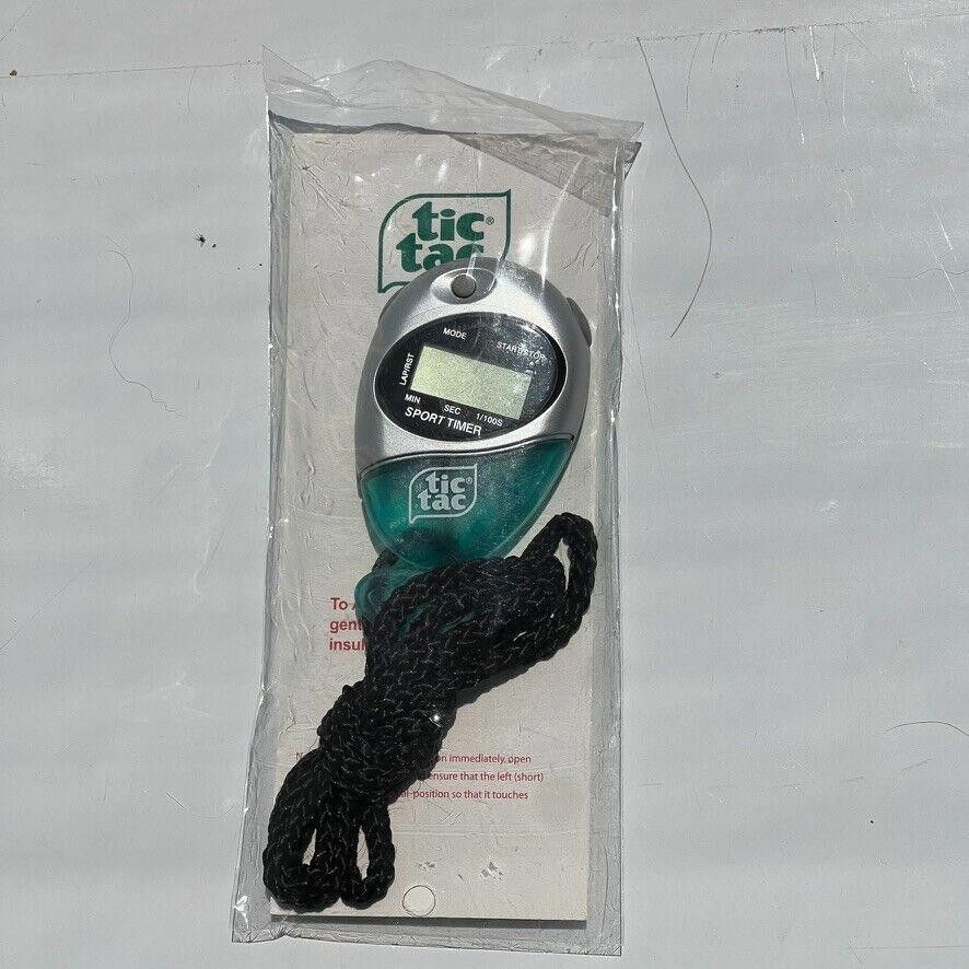 Designer Tic Tac Sports Watch & Timer w/ 39" Cord SEALED New Size ONE SIZE - 2 Thumbnail