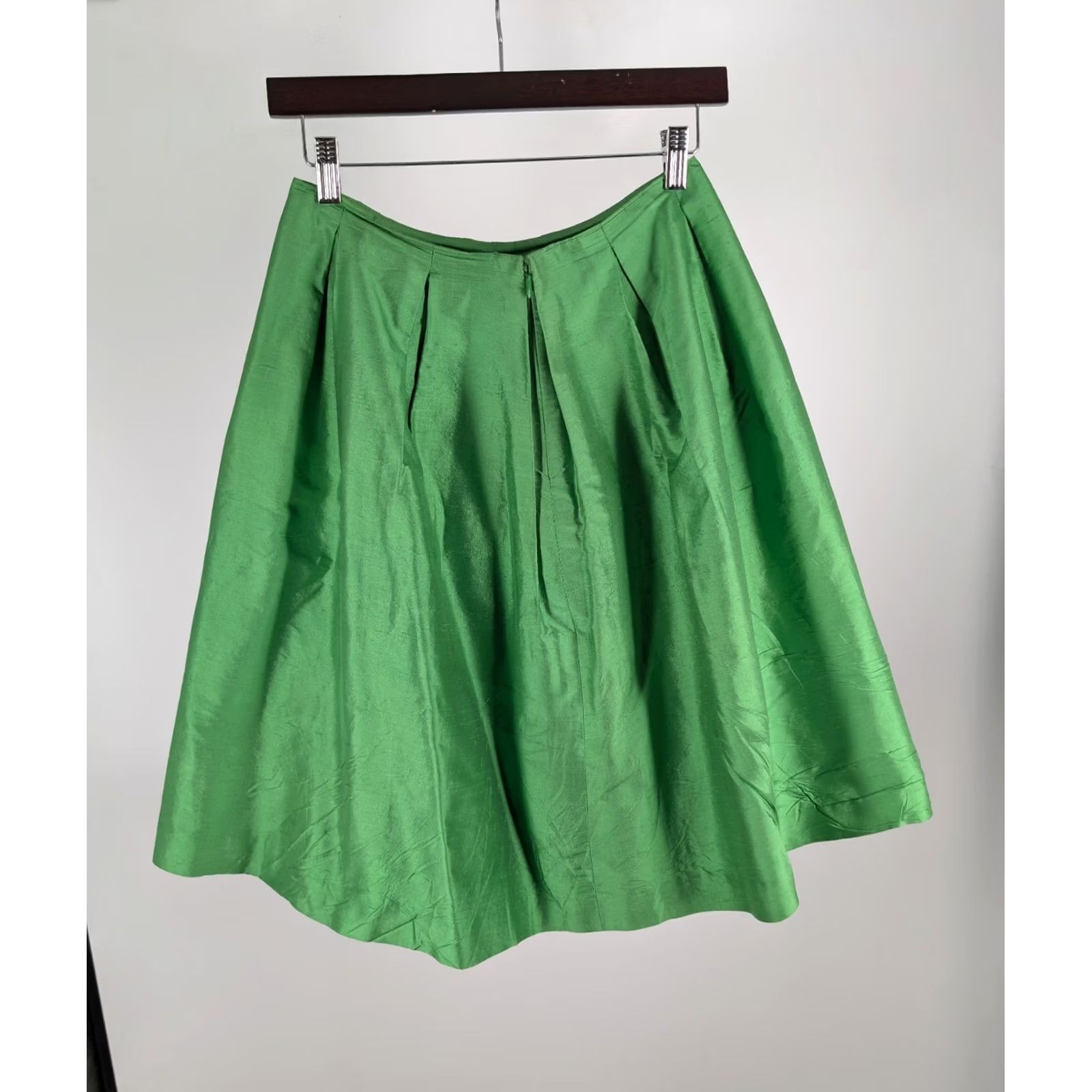 Vintage VINTAGE Kate Spade New York Silk Pleated Skirt Japan Green L Skirt Women Size 36" / US 14 / IT 50 - 3 Thumbnail