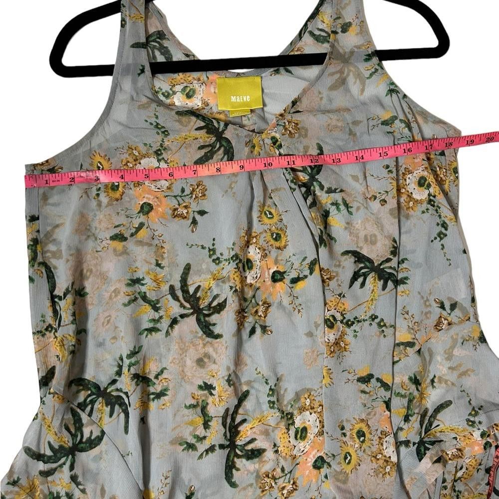 Designer Anthropologie l Maeve Floral Sheer Tunic Small Size S / US 4 / IT 40 - 6 Thumbnail