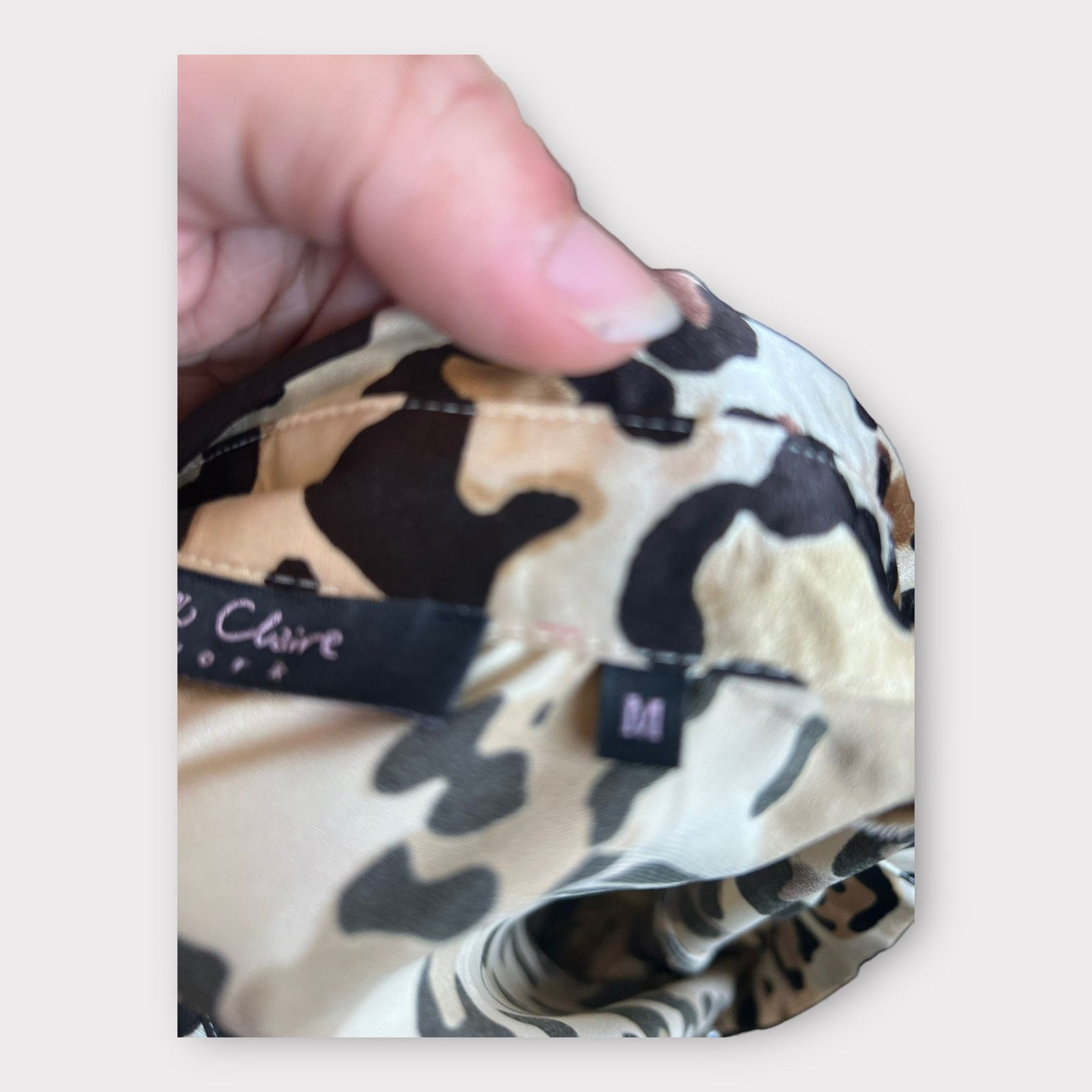 Nordstrom Violet & Claire NYC | Leopard Zipper Roll Tab Sleeve Top Size M / US 6-8 / IT 42-44 - 5 Thumbnail