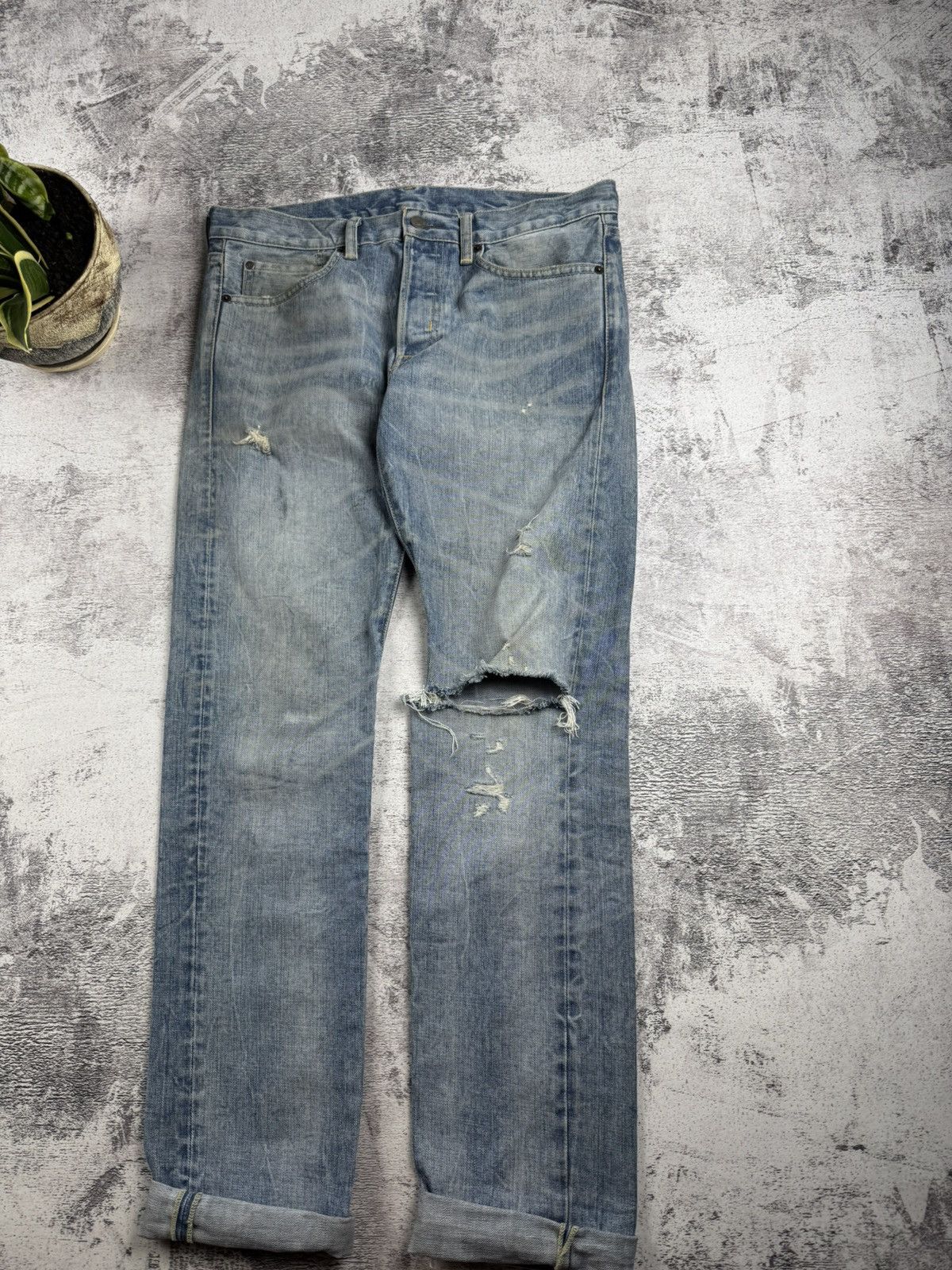 Denim & Supply Ralph Lauren Vintage Denim & Supply 32/34 Ralph Lauren Slim Distressed Jeans Pants Trousers Size US 32 / EU 48 - 4 Thumbnail