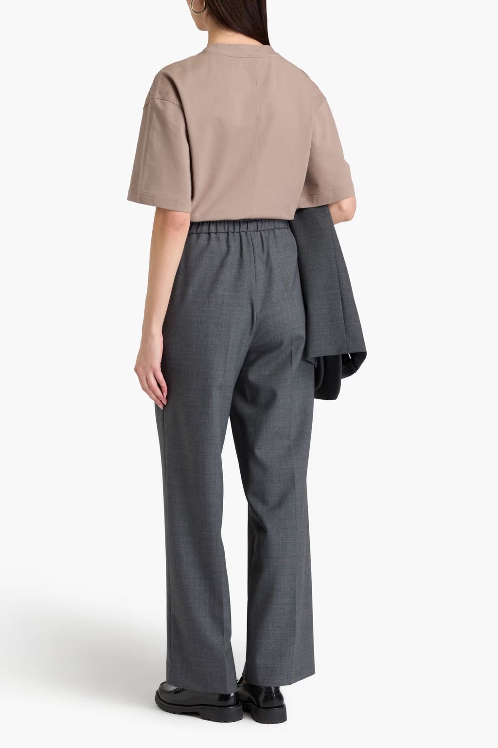 Brunello Cucinelli o1y0825 Crewneck T-Shirt in Light Brown Size M / US 6-8 / IT 42-44 - 3 Thumbnail