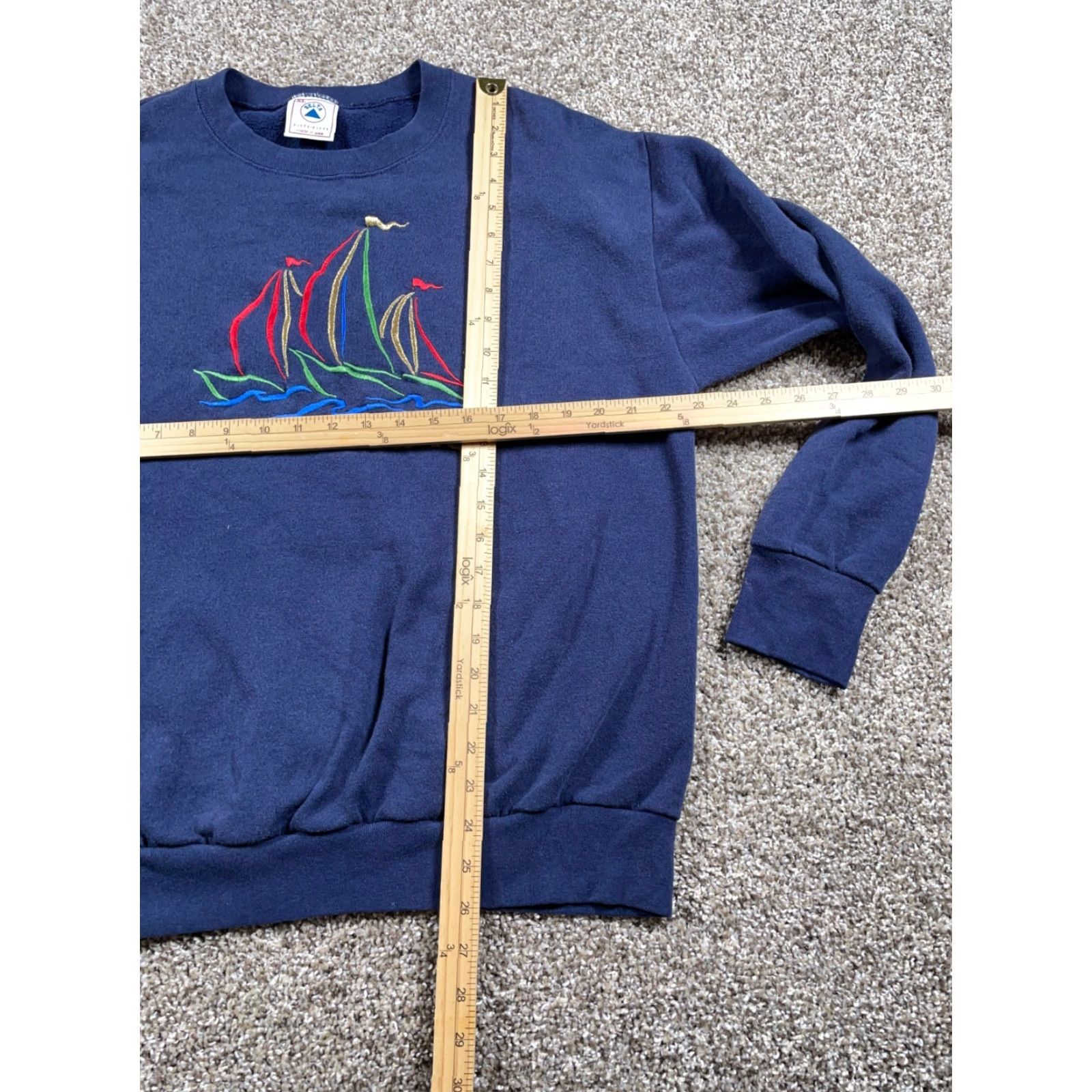 Delta VTG Delta Bahamas Embroidered Sail Boat Sweatshirt Adult XL Blue Nautical 50/50 Size US XL / EU 56 / 4 - 6 Thumbnail
