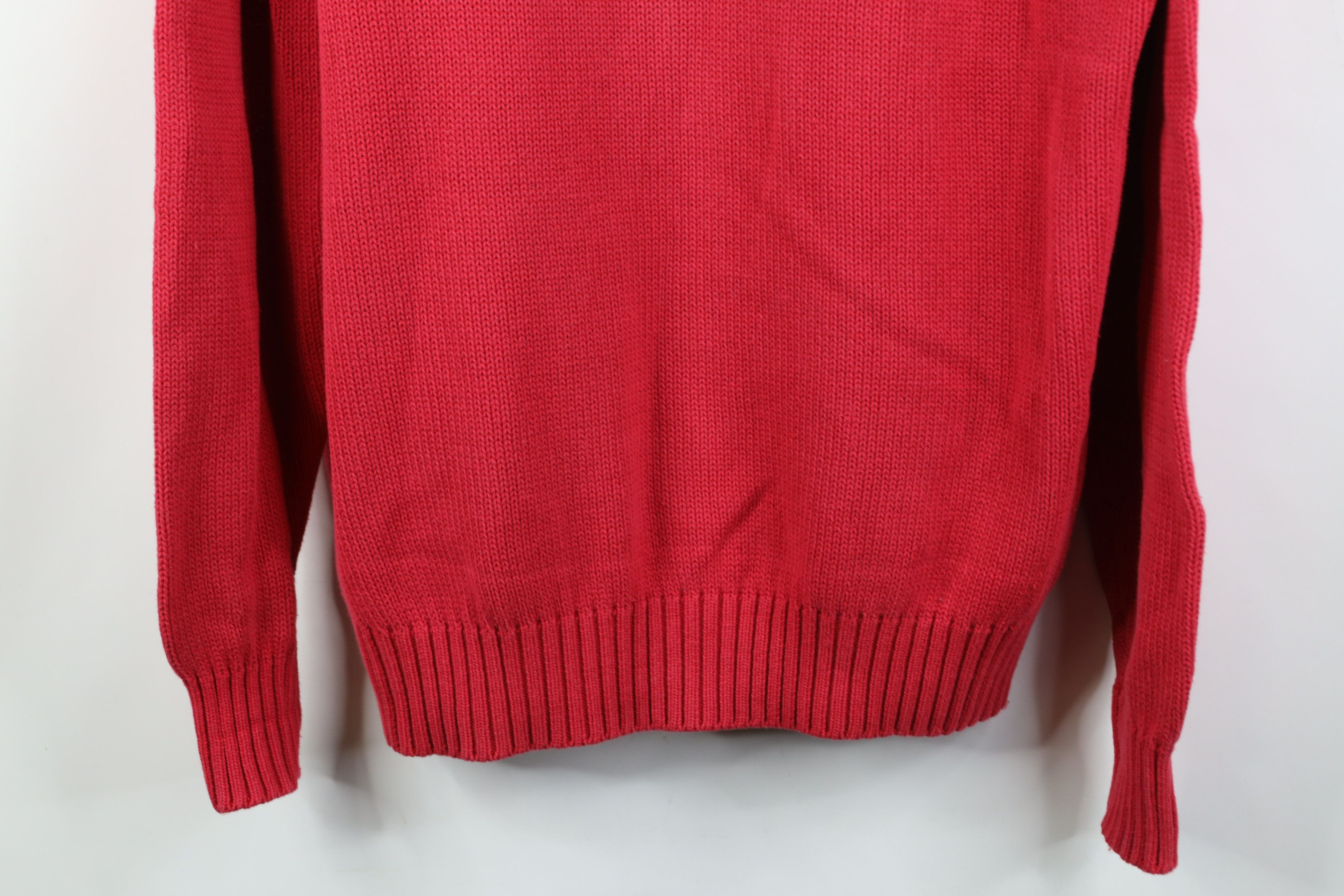Eddie Bauer Vintage 90s Eddie Bauer Cotton Knit Crewneck Sweater Red Size US XL / EU 56 / 4 - 3 Thumbnail