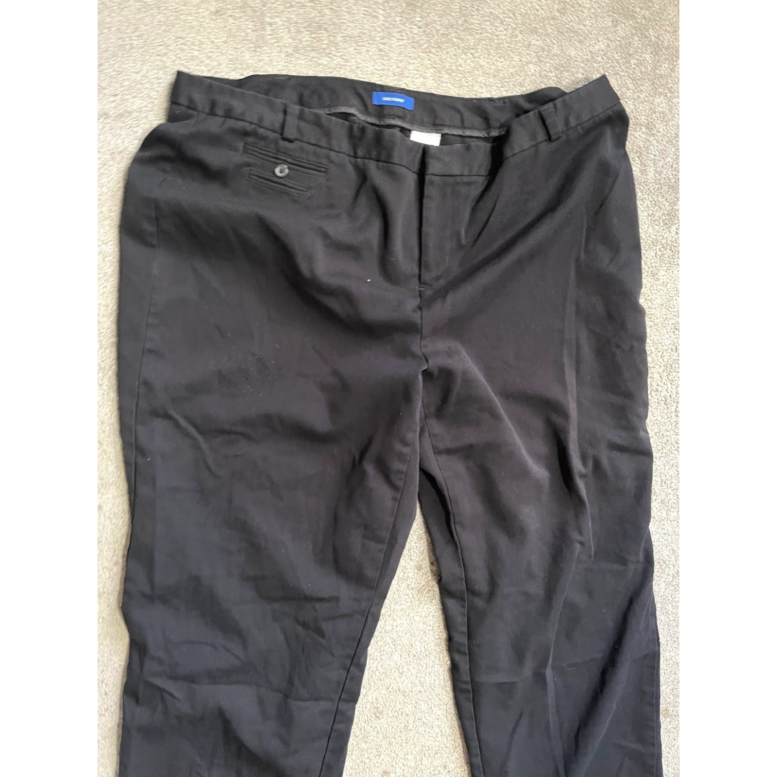 Dockers DOCKERS Pants Womens 20W Polyester Rayon Trouser blue Pockets straight Dress Pants Adult Female 20W Black Solid City Preppy Modern Size 42" / US 20 - 2 Thumbnail