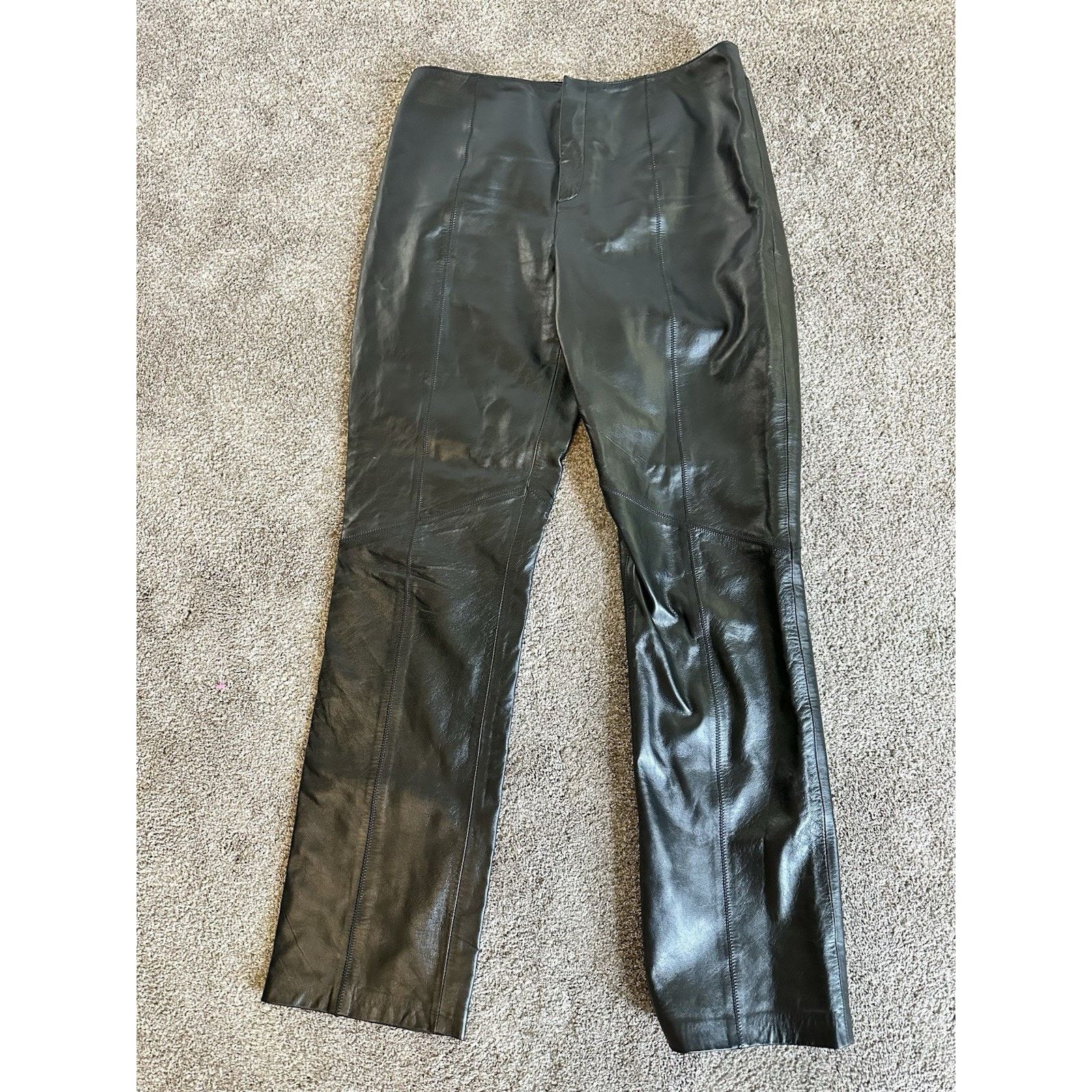 Nine West Nine West Black 100% Genuine Leather Pants Women’s Size 6 Size 28" / US 6 / IT 42 - 1 Thumbnail