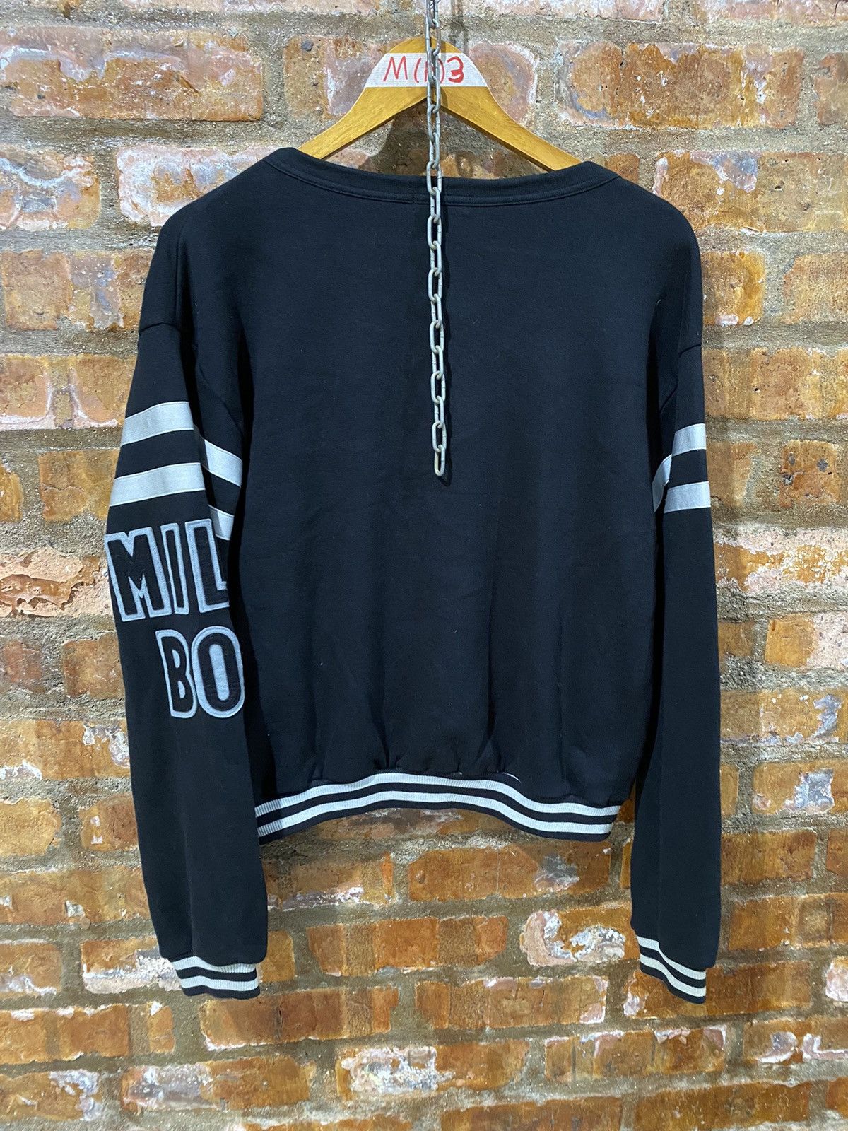 SS99 MILKBOY Large Spell Out Sleeve patch Sweat cardigan