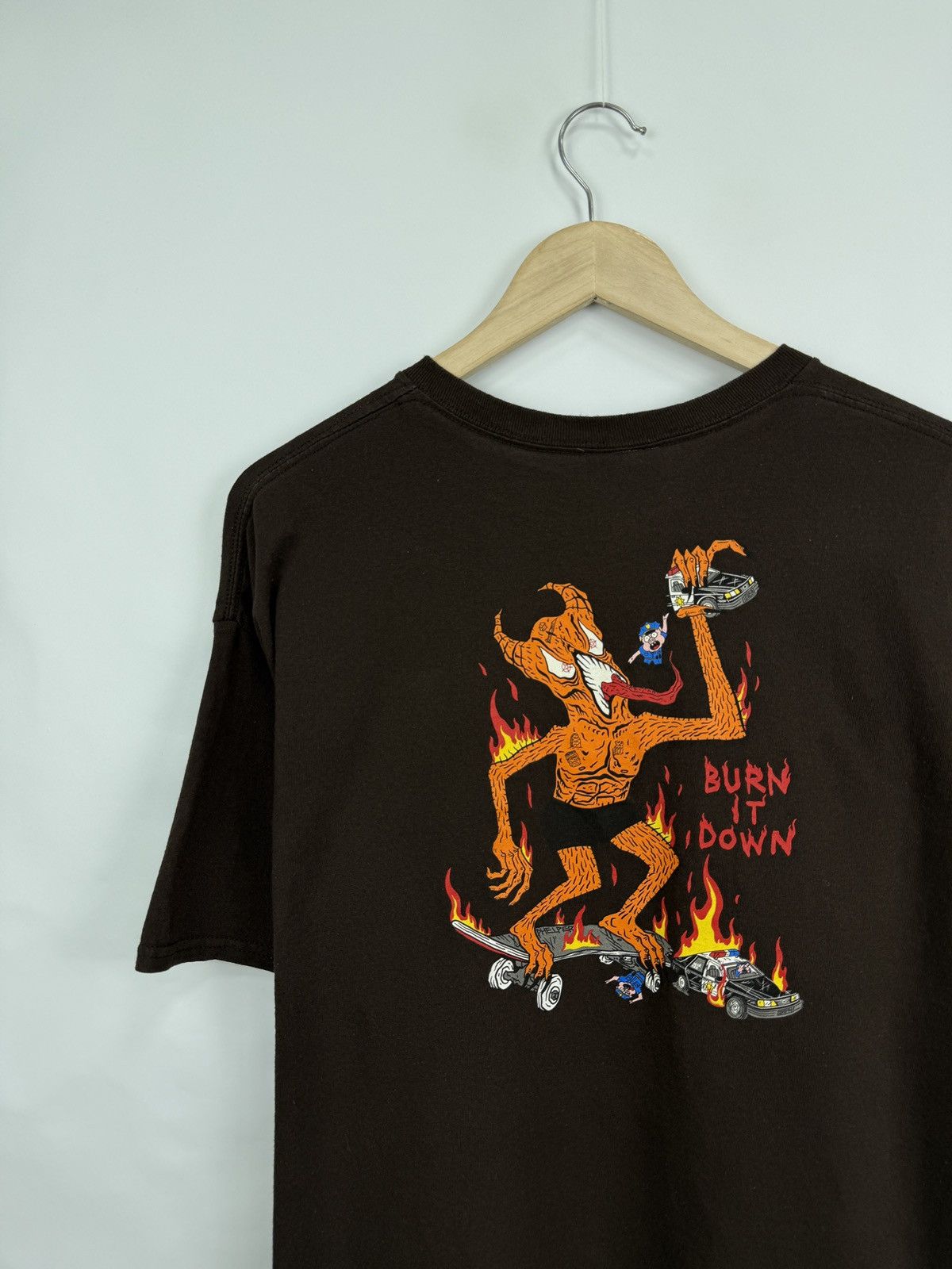 Thrasher 🛹🇺🇸 Y2K Thrasher Burn It Down T-Shirt Rare Retro Hype Size US XL / EU 56 / 4 - 12 Thumbnail