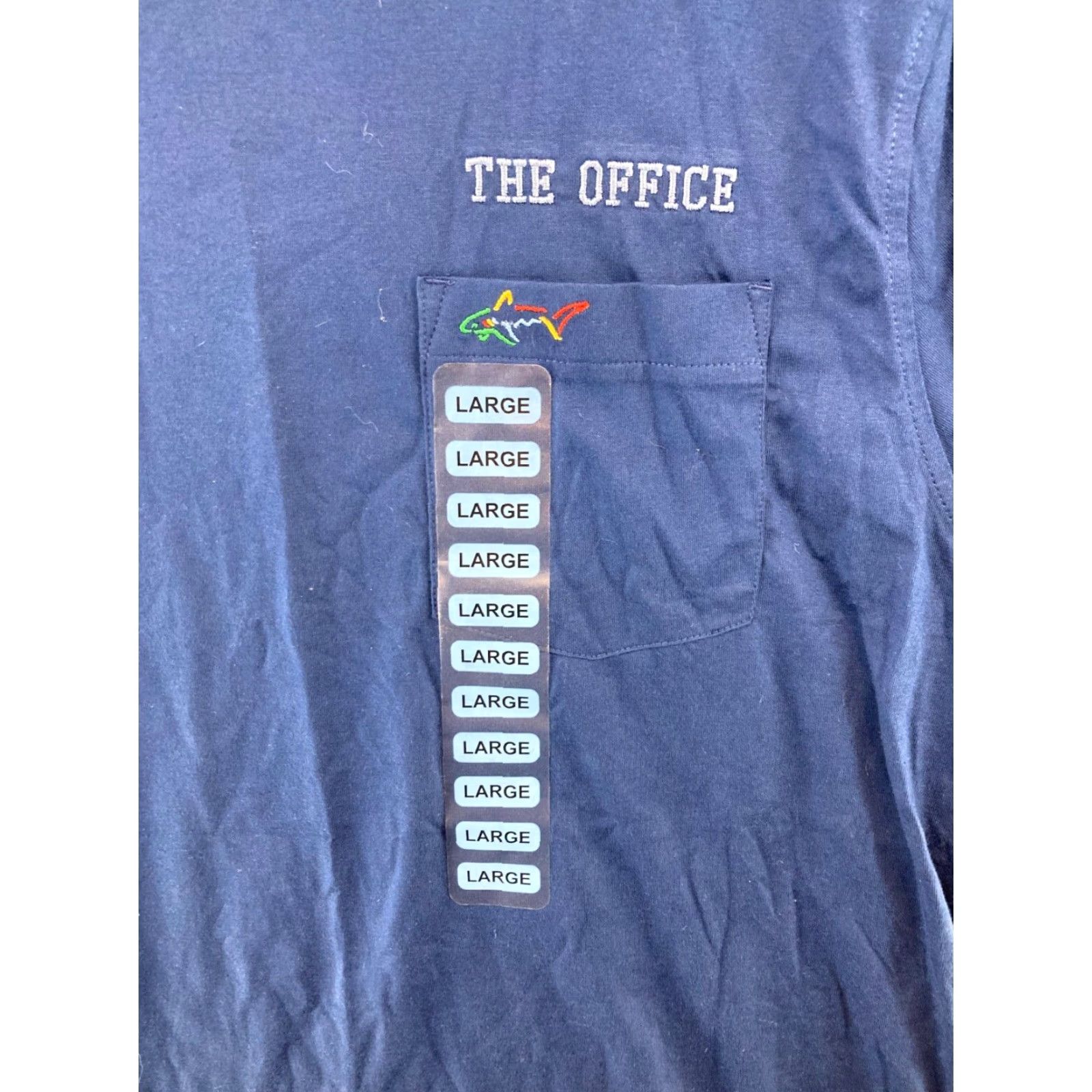 Vintage Greg Norman Men's T-Shirt Large Blue Solid Pocket Crew Neck Jersey Classic Sports Size US L / EU 52-54 / 3 - 4 Thumbnail