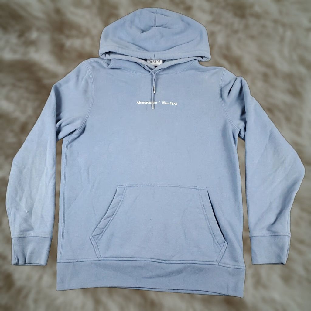 Abercrombie & Fitch Abercrombie & Fitch Hoodie Mens Small Blue Pullover Sweatshirt Classic Modern Sports Size US S / EU 44-46 / 1 - 1 Thumbnail