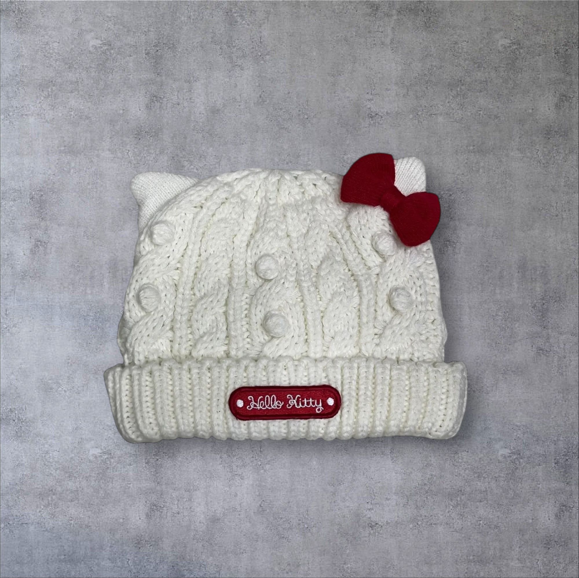 Anime 🔥DOPE RARE💥HELLO KITTY Bold Knitted Horn Ear Beanie Size ONE SIZE - 6 Thumbnail