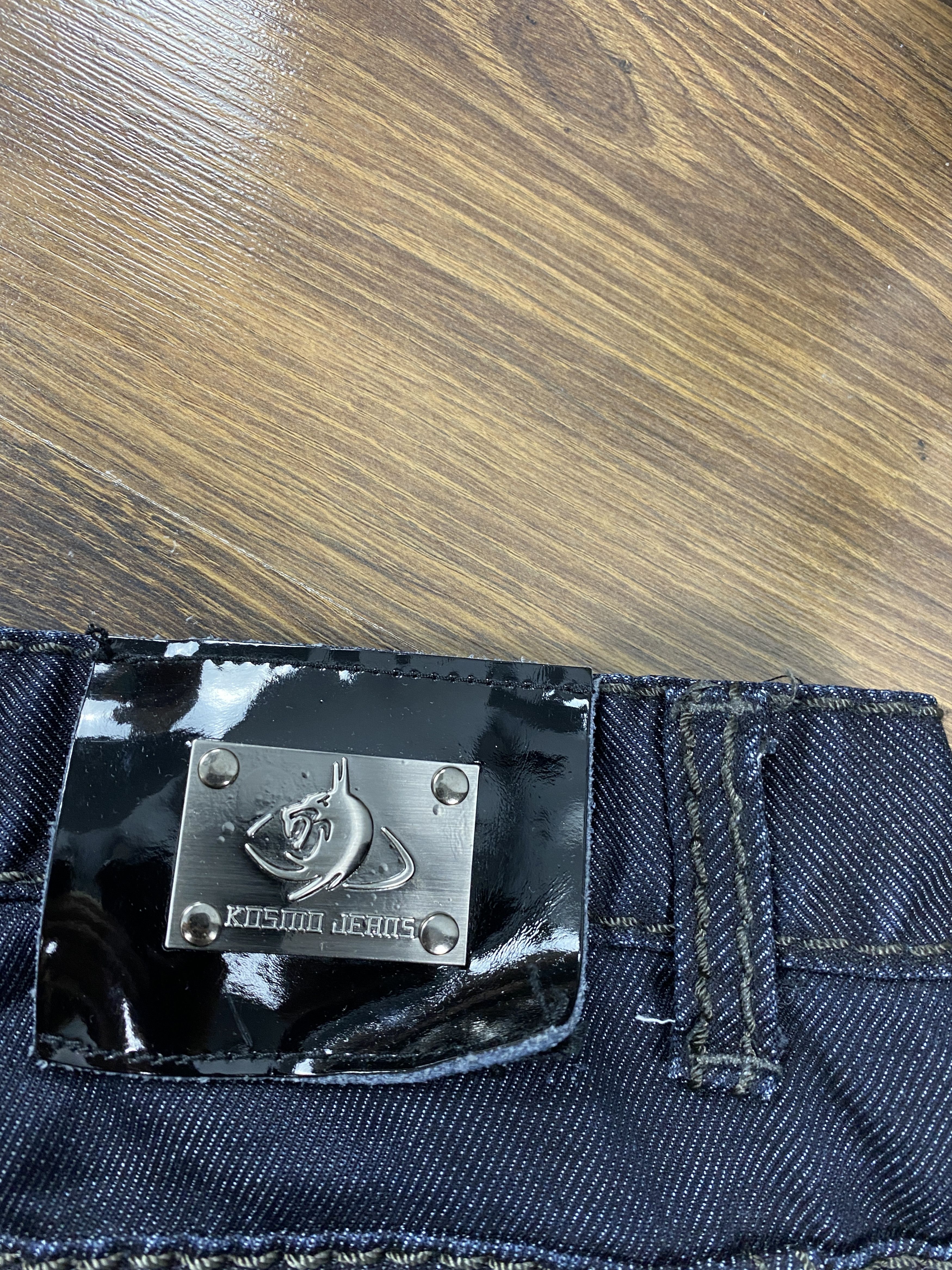 Japanese Brand K&M Kosmo Lupo Vintage Mini Logo Jeans Denim Pants Size US 34 / EU 50 - 9 Thumbnail