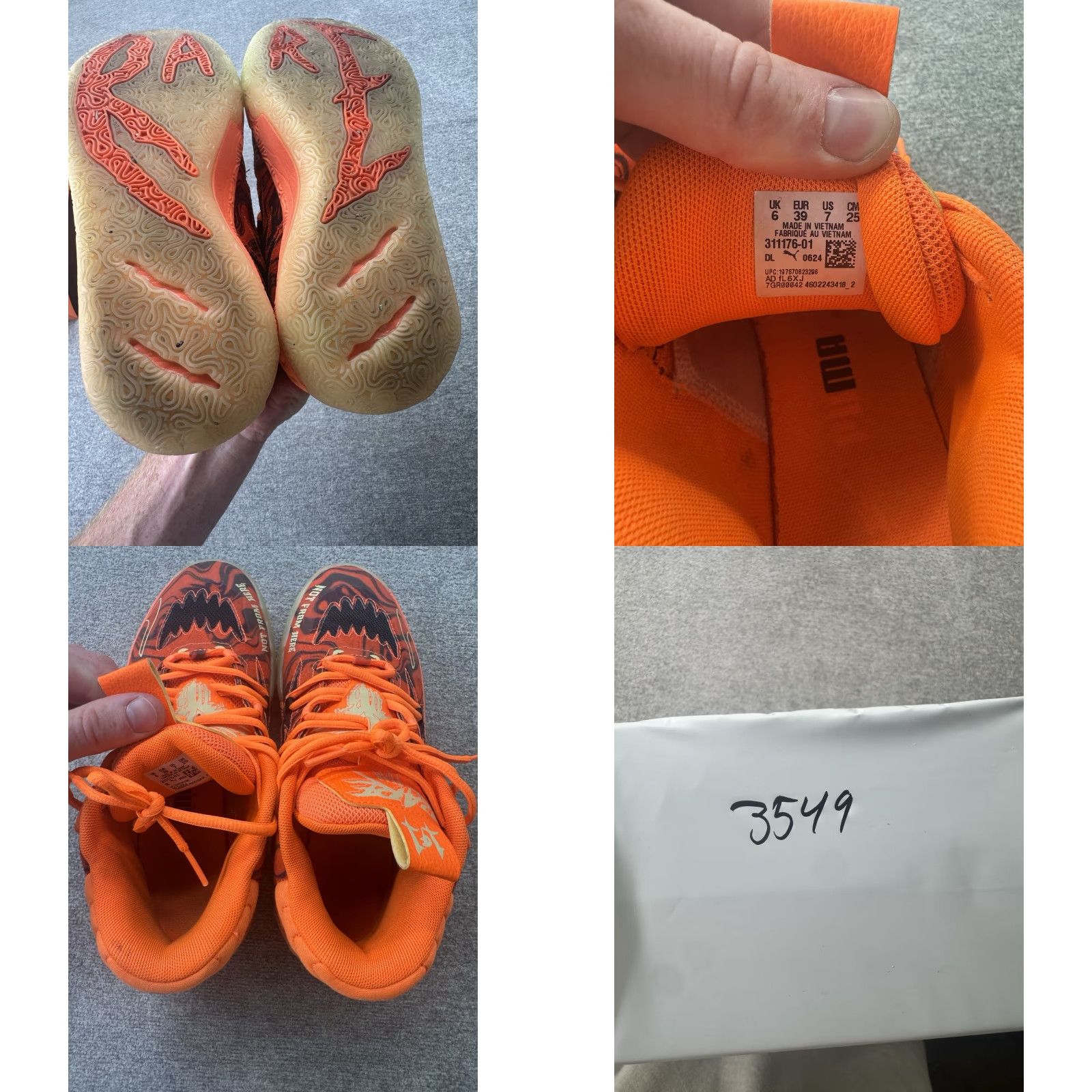 Puma PUMA MB.03 Lamelo Ball Halloween Men Size 7 311176-01 Not From Here Shoes Sneaker Athletic Orange Mid Top US 7 EU 39 UK 6 Vintage No Mens Size US 6 / EU 39 - 9 Thumbnail